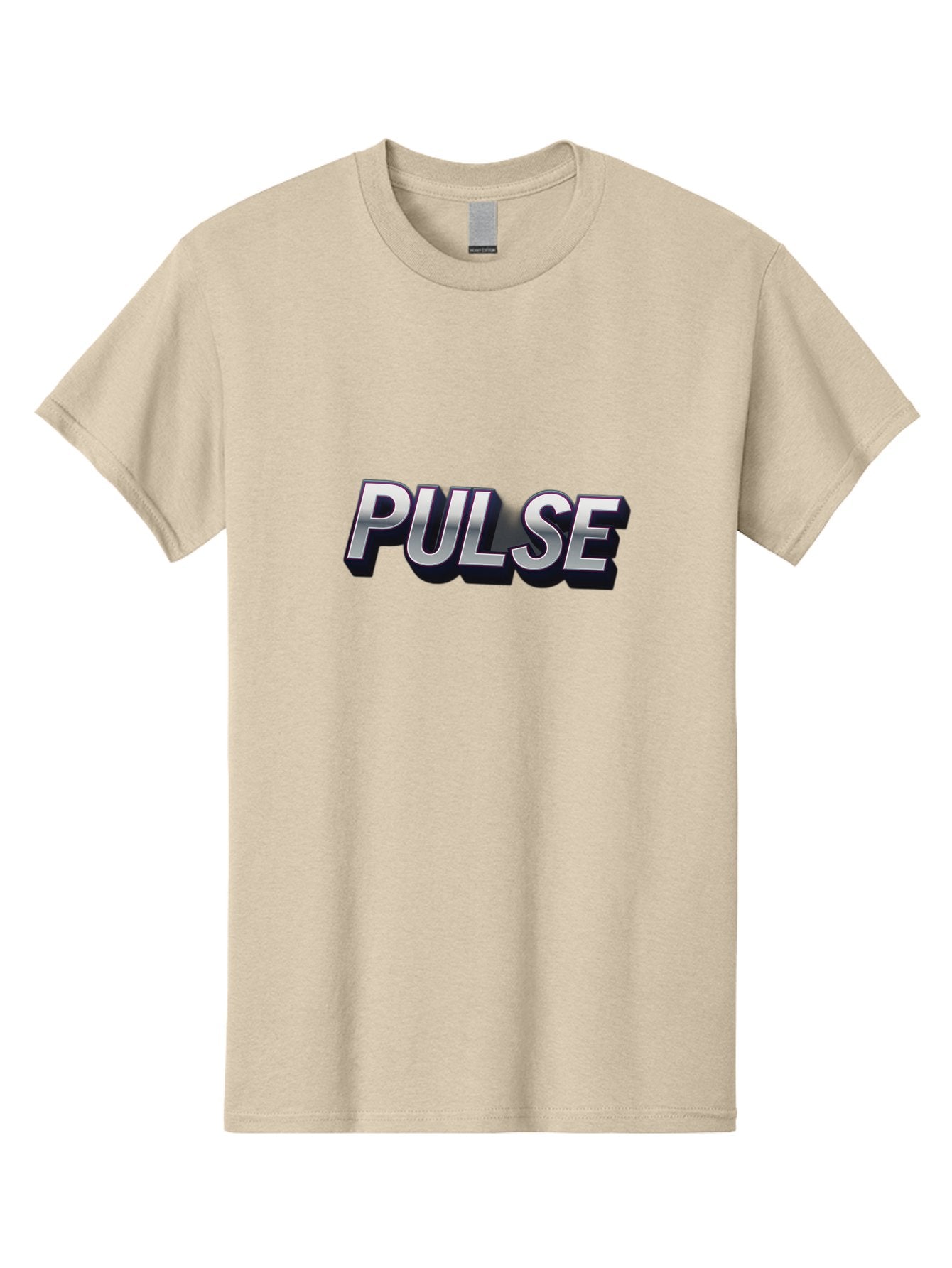 Pulse Men'S Graphic Tee, 100% Cotton, Comfortable Casual Summer Wear, Machine Washable, Pulse, Energy Boost, Vibrant Feel, Modern Typography, Dynamic Design, 3D Text Effect, Bold Font, Energetic Vibe Bab259 10