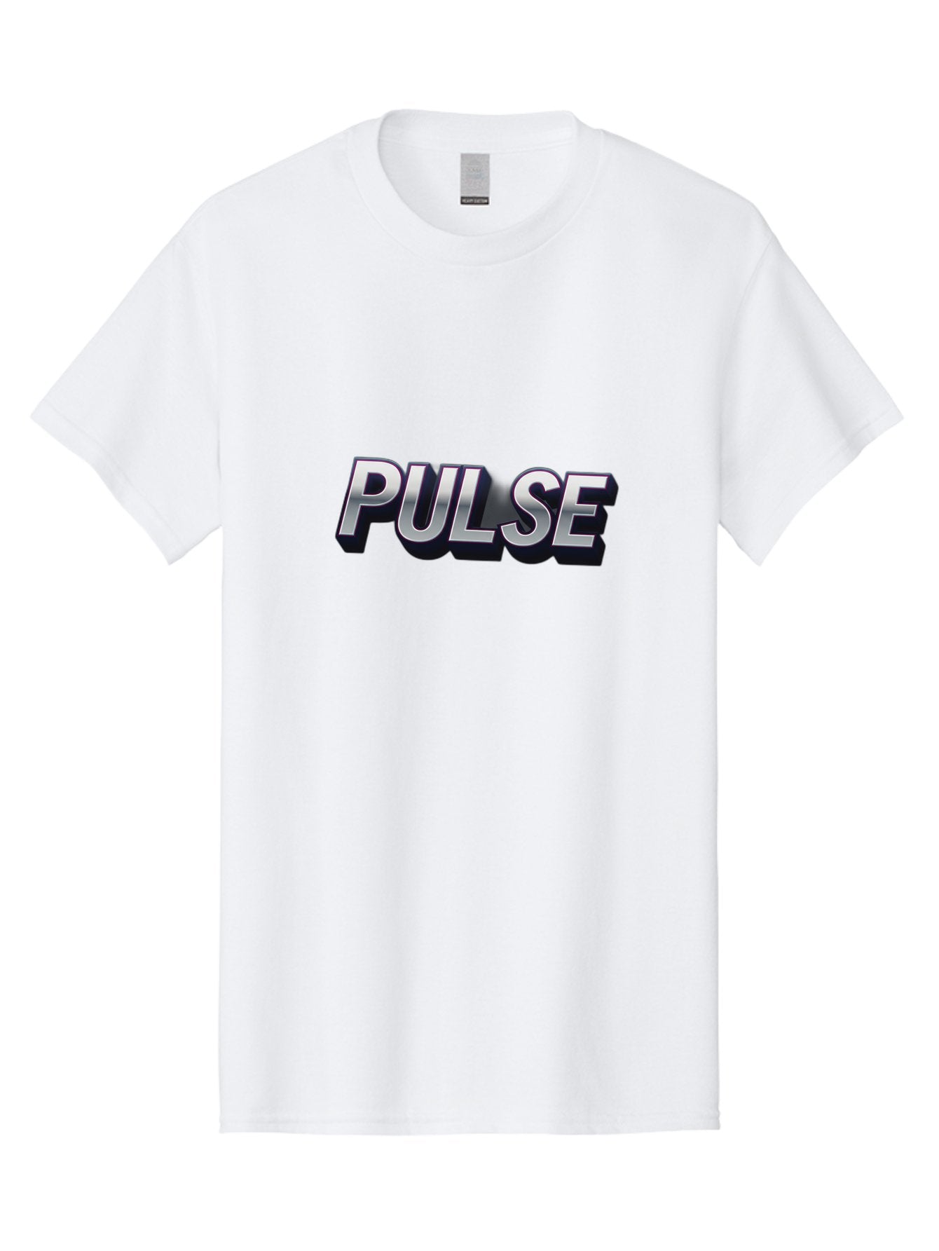 Pulse Men'S Graphic Tee, 100% Cotton, Comfortable Casual Summer Wear, Machine Washable, Pulse, Energy Boost, Vibrant Feel, Modern Typography, Dynamic Design, 3D Text Effect, Bold Font, Energetic Vibe Bab259 11