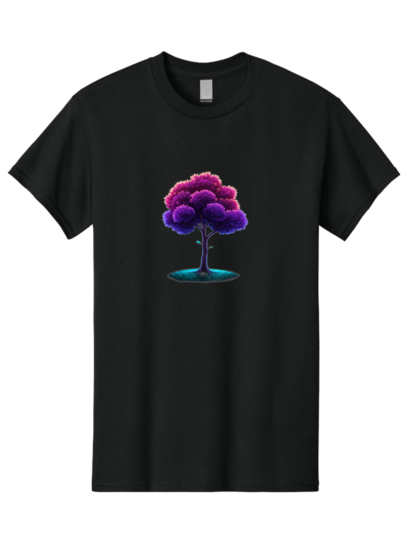 Purple-Tree Men'S Graphic Tee, 100% Cotton, Comfortable Casual Summer Wear, Machine Washable, Purple Tree, Colorful Tree, Vibrant Foliage, Digital Art, Fantasy Tree, Artistic Representation, Nature-Inspired Graphics, Gradient Colors, Bab268 5