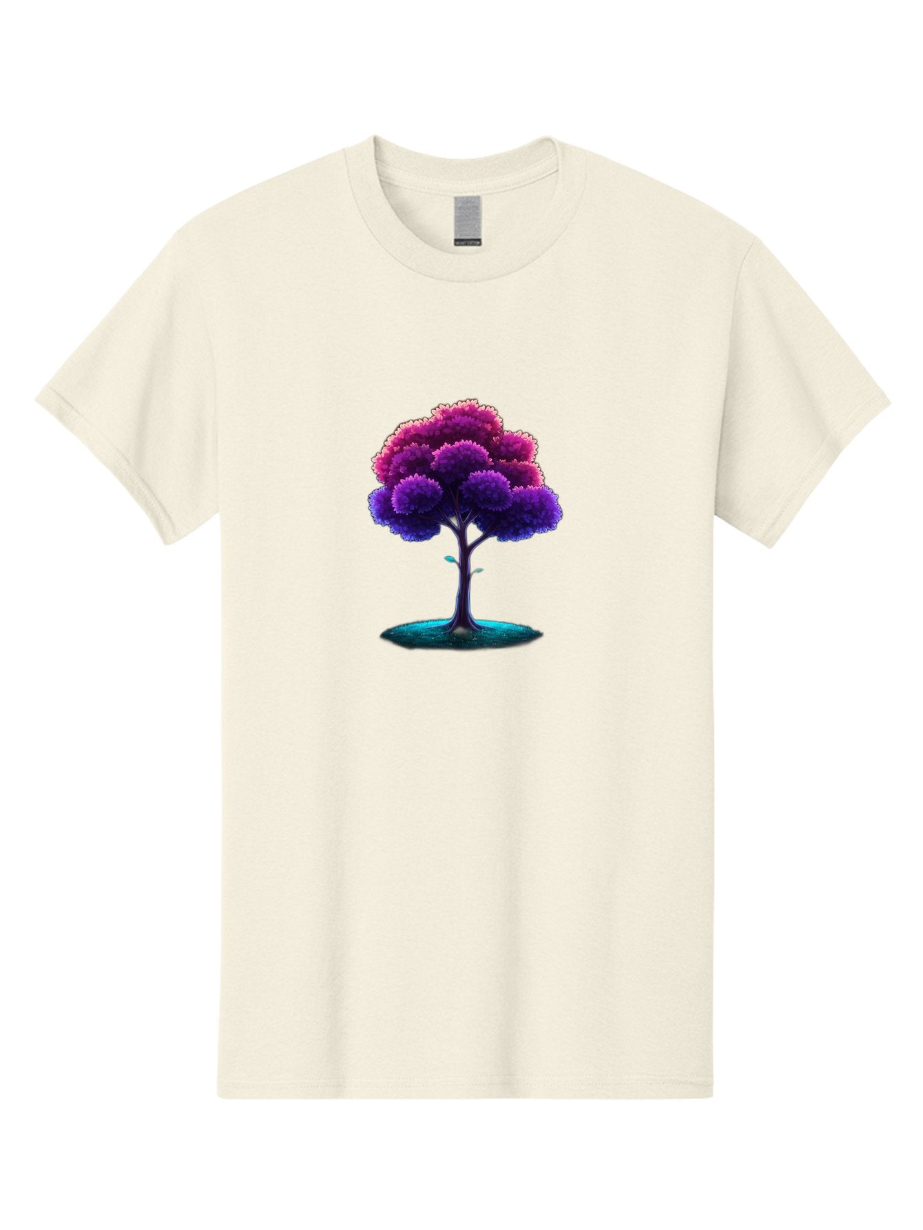 Purple-Tree Men'S Graphic Tee, 100% Cotton, Comfortable Casual Summer Wear, Machine Washable, Purple Tree, Colorful Tree, Vibrant Foliage, Digital Art, Fantasy Tree, Artistic Representation, Nature-Inspired Graphics, Gradient Colors, Bab268 10
