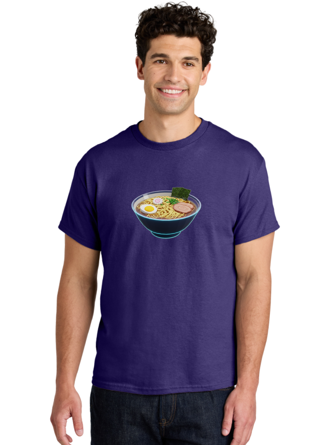 Ramen-1 Men'S Graphic Tee, 100% Cotton, Comfortable Casual Summer Wear, Machine Washable, Steaming Bowl Of Ramen Noodles, Slices Of Pork, Boiled Egg, Seaweed, Spring Onions, Japanese Cuisine, Comfort Food, Savory Broth, Noodle Soup, Bab275 22