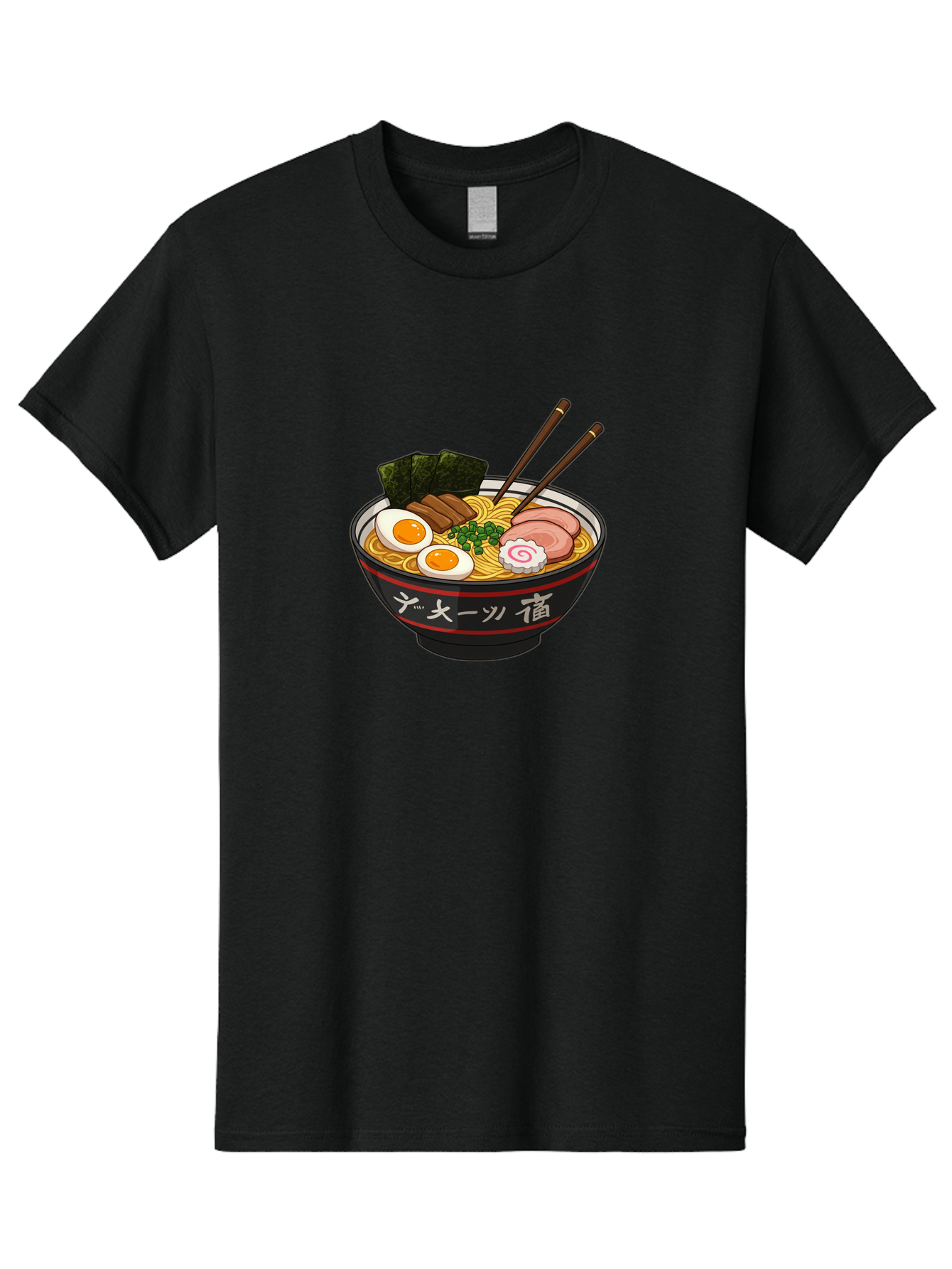 Ramen-10 Men'S Graphic Tee, 100% Cotton, Comfortable Casual Summer Wear, Machine Washable, Ramen Noodles, Japanese Cuisine, Savory Broth, Boiled Egg, Sliced Pork, Seaweed, Chopsticks, Asian Food, Noodle Soup Bab276 5