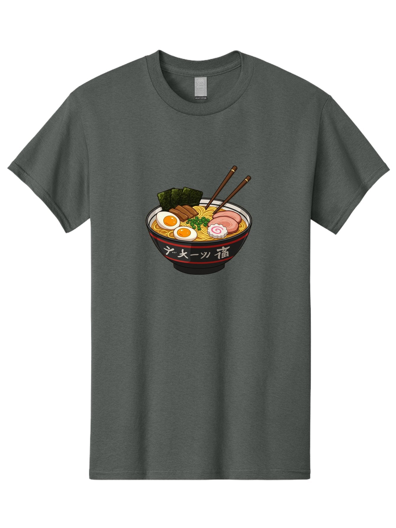 Ramen-10 Men'S Graphic Tee, 100% Cotton, Comfortable Casual Summer Wear, Machine Washable, Ramen Noodles, Japanese Cuisine, Savory Broth, Boiled Egg, Sliced Pork, Seaweed, Chopsticks, Asian Food, Noodle Soup Bab276 10