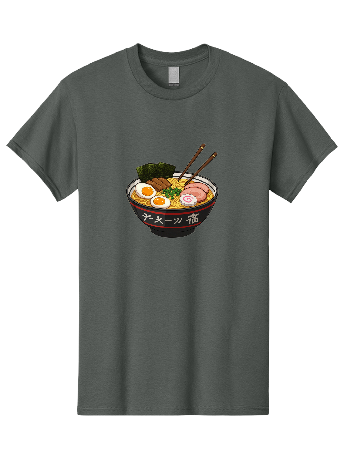 Ramen-10 Men'S Graphic Tee, 100% Cotton, Comfortable Casual Summer Wear, Machine Washable, Ramen Noodles, Japanese Cuisine, Savory Broth, Boiled Egg, Sliced Pork, Seaweed, Chopsticks, Asian Food, Noodle Soup Bab276 27