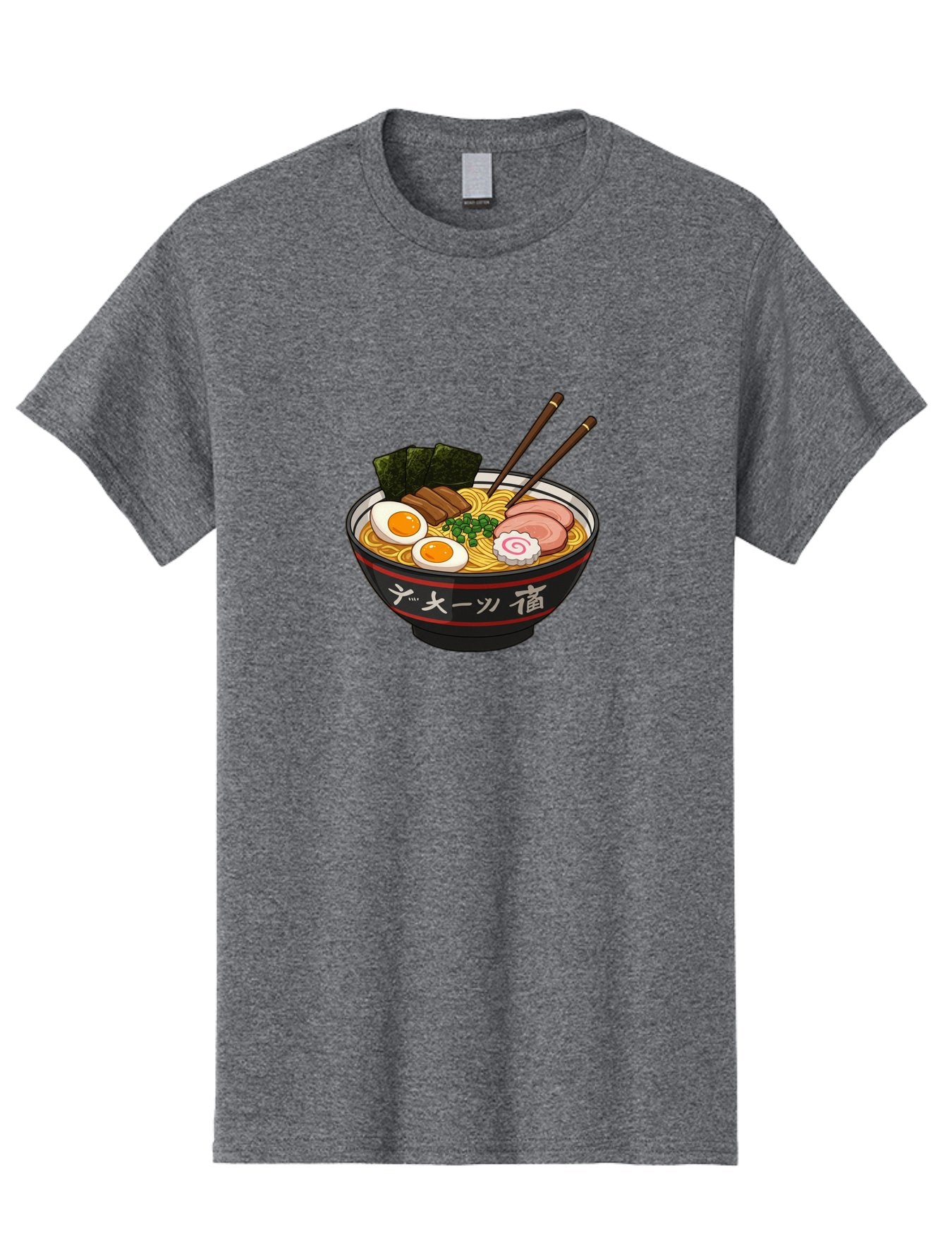 Ramen-10 Men'S Graphic Tee, 100% Cotton, Comfortable Casual Summer Wear, Machine Washable, Ramen Noodles, Japanese Cuisine, Savory Broth, Boiled Egg, Sliced Pork, Seaweed, Chopsticks, Asian Food, Noodle Soup Bab276 7