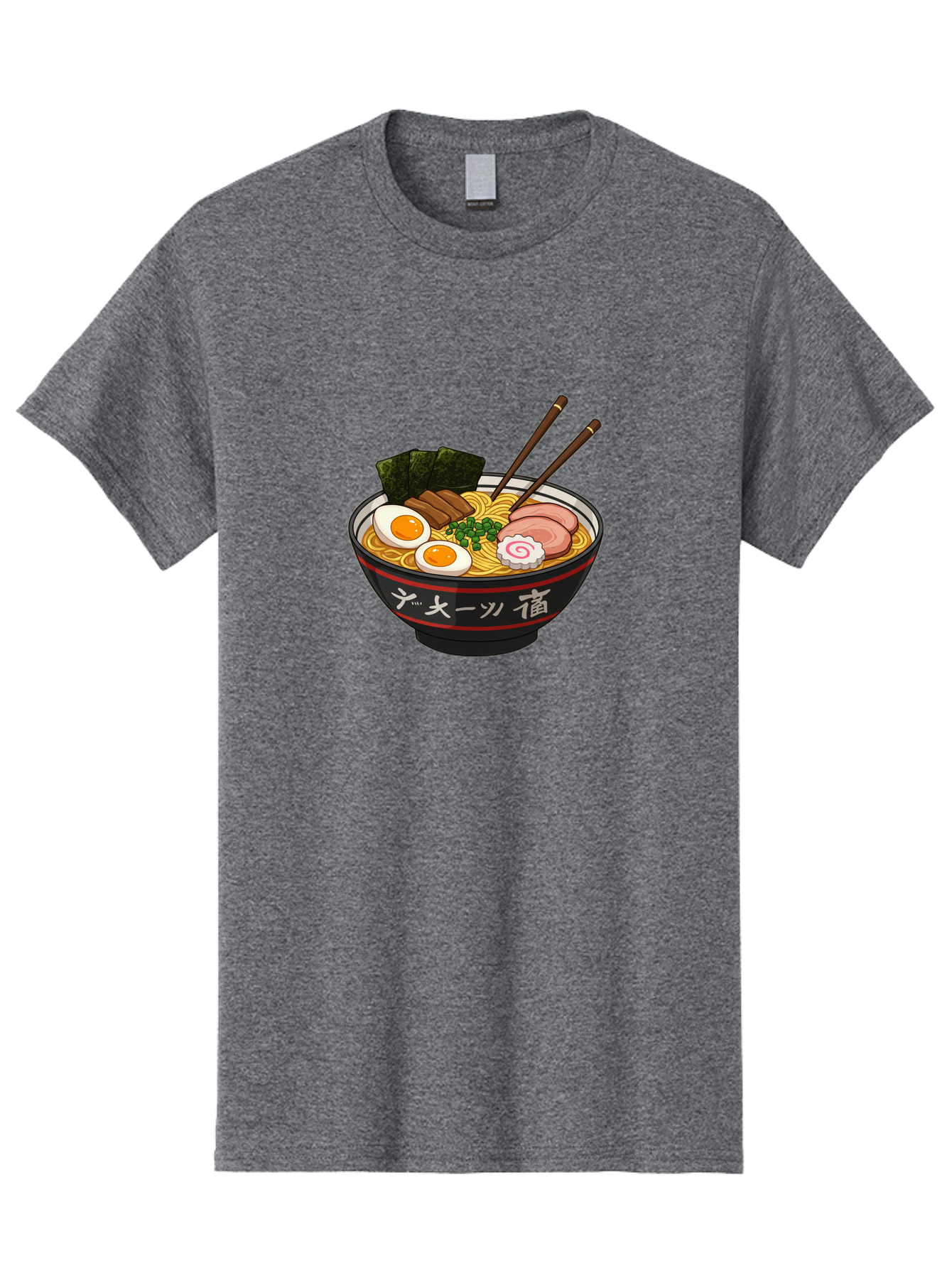 Ramen-10 Men'S Graphic Tee, 100% Cotton, Comfortable Casual Summer Wear, Machine Washable, Ramen Noodles, Japanese Cuisine, Savory Broth, Boiled Egg, Sliced Pork, Seaweed, Chopsticks, Asian Food, Noodle Soup Bab276 25