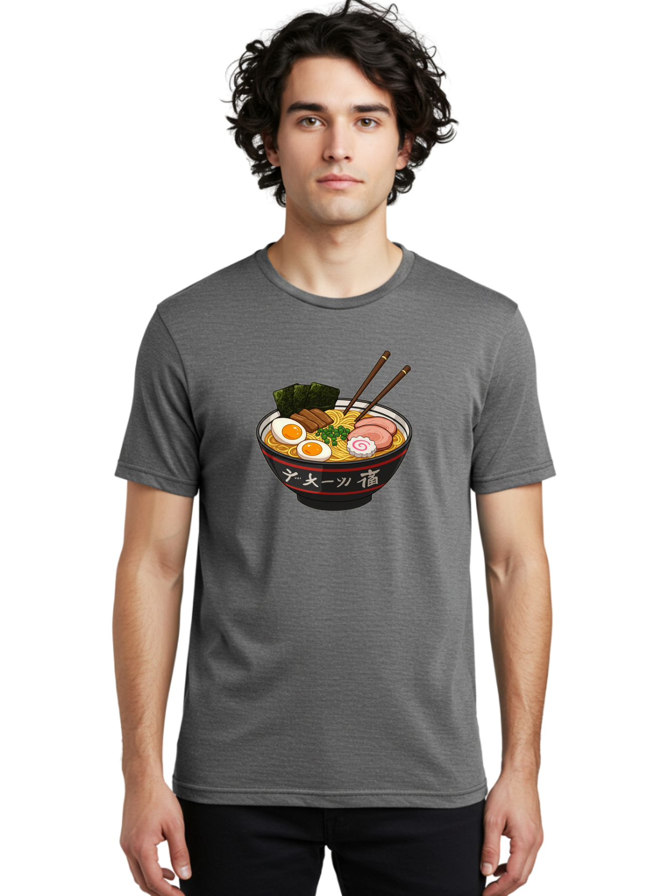 Ramen-10 Men'S Graphic Tee, 100% Cotton, Comfortable Casual Summer Wear, Machine Washable, Ramen Noodles, Japanese Cuisine, Savory Broth, Boiled Egg, Sliced Pork, Seaweed, Chopsticks, Asian Food, Noodle Soup Bab276 26