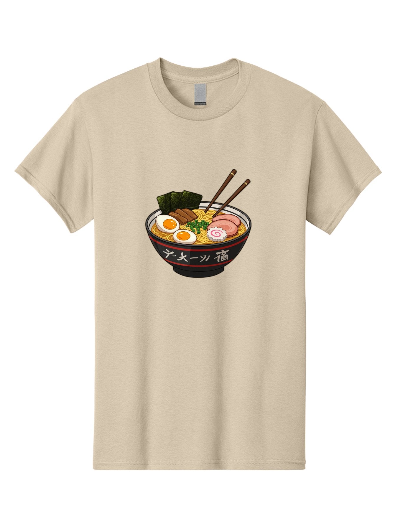 Ramen-10 Men'S Graphic Tee, 100% Cotton, Comfortable Casual Summer Wear, Machine Washable, Ramen Noodles, Japanese Cuisine, Savory Broth, Boiled Egg, Sliced Pork, Seaweed, Chopsticks, Asian Food, Noodle Soup Bab276 5