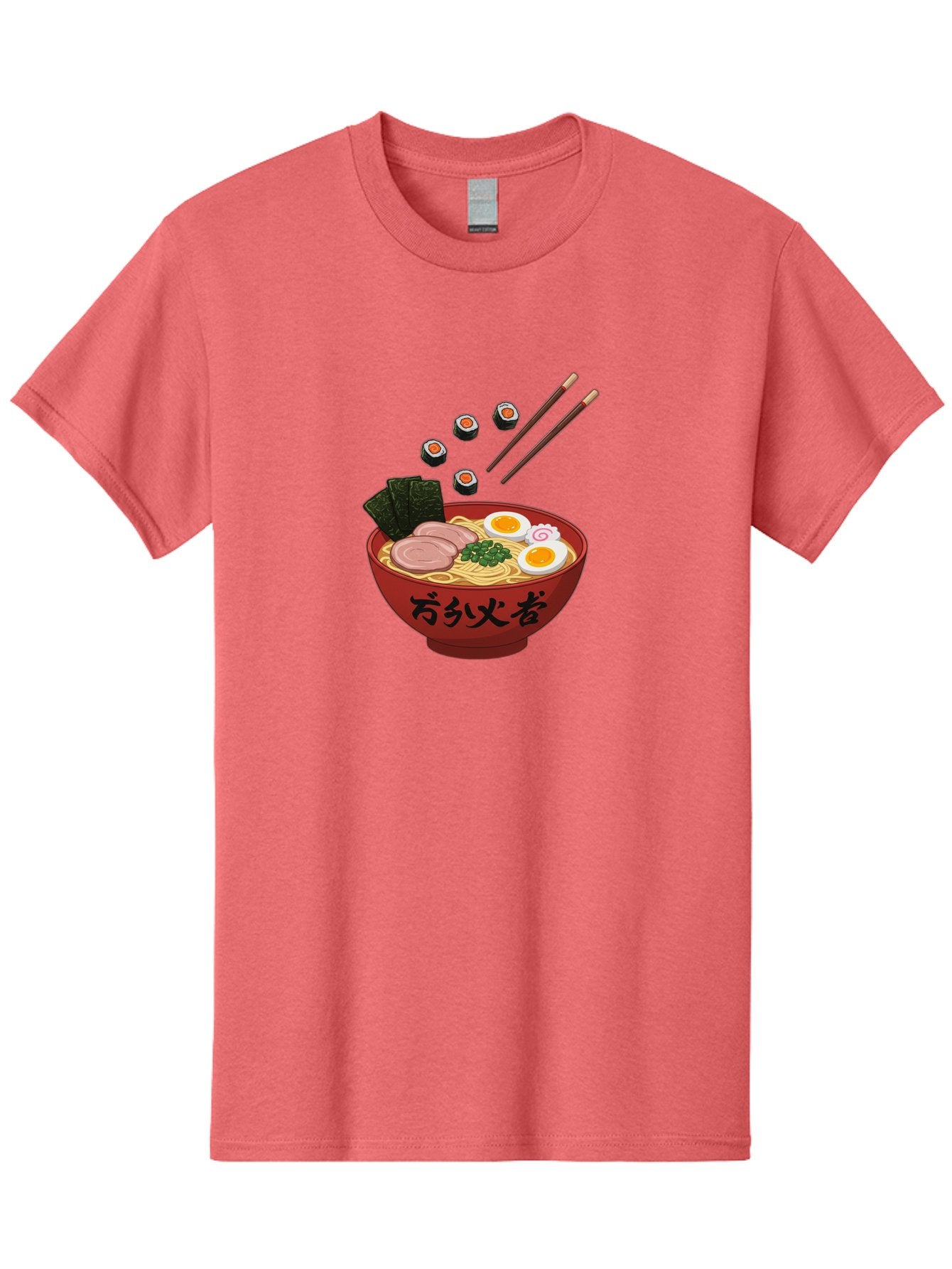 Ramen-11 Men'S Graphic Tee, 100% Cotton, Comfortable Casual Summer Wear, Machine Washable, Ramen Noodles, Japanese Cuisine, Savory Soup, Boiled Egg, Sliced Meat, Seaweed, Sushi Rolls, Chopsticks, Naruto, Asian Food, Noodle Bowl Bab277 5