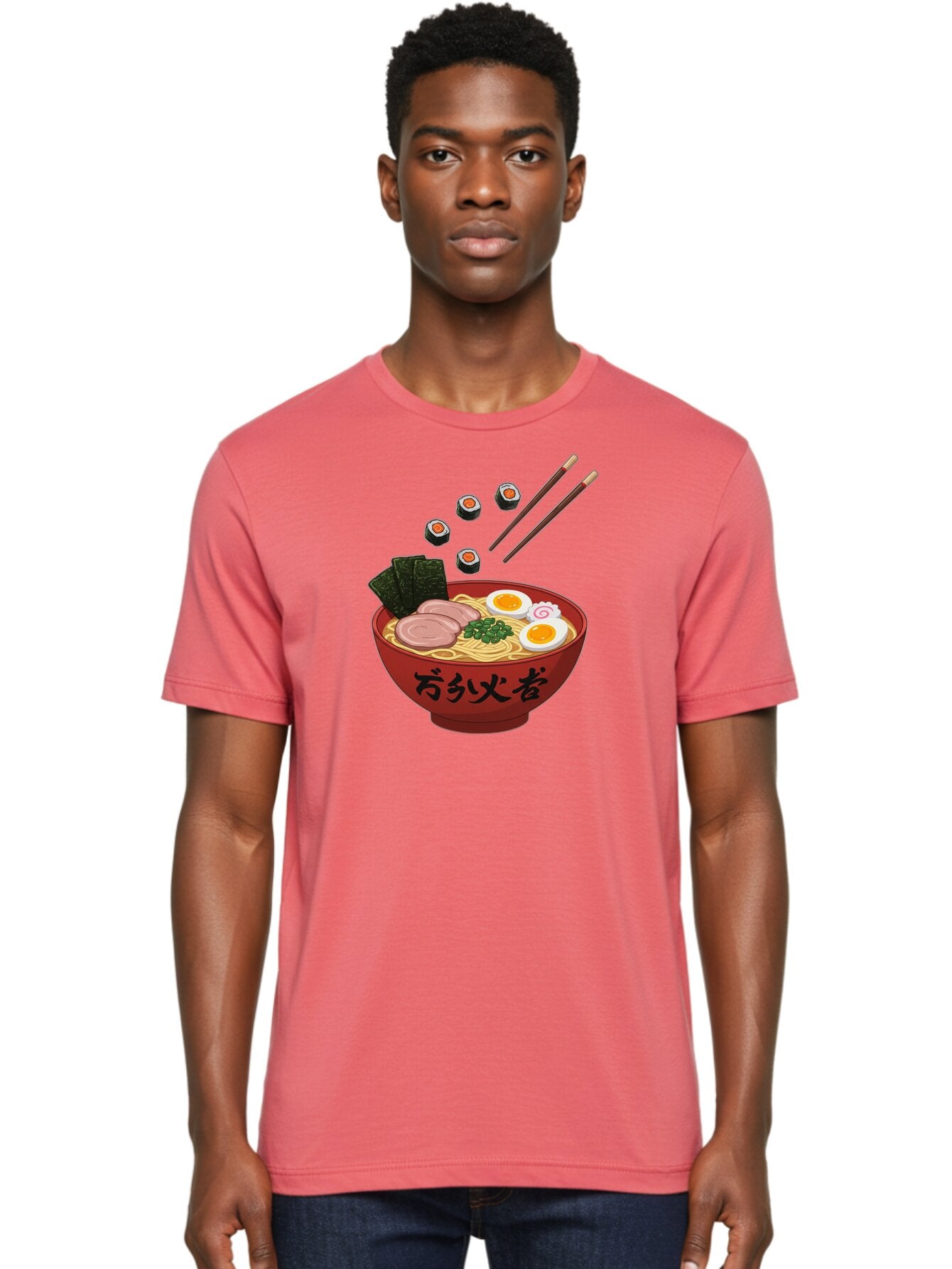 Ramen-11 Men'S Graphic Tee, 100% Cotton, Comfortable Casual Summer Wear, Machine Washable, Ramen Noodles, Japanese Cuisine, Savory Soup, Boiled Egg, Sliced Meat, Seaweed, Sushi Rolls, Chopsticks, Naruto, Asian Food, Noodle Bowl Bab277 23