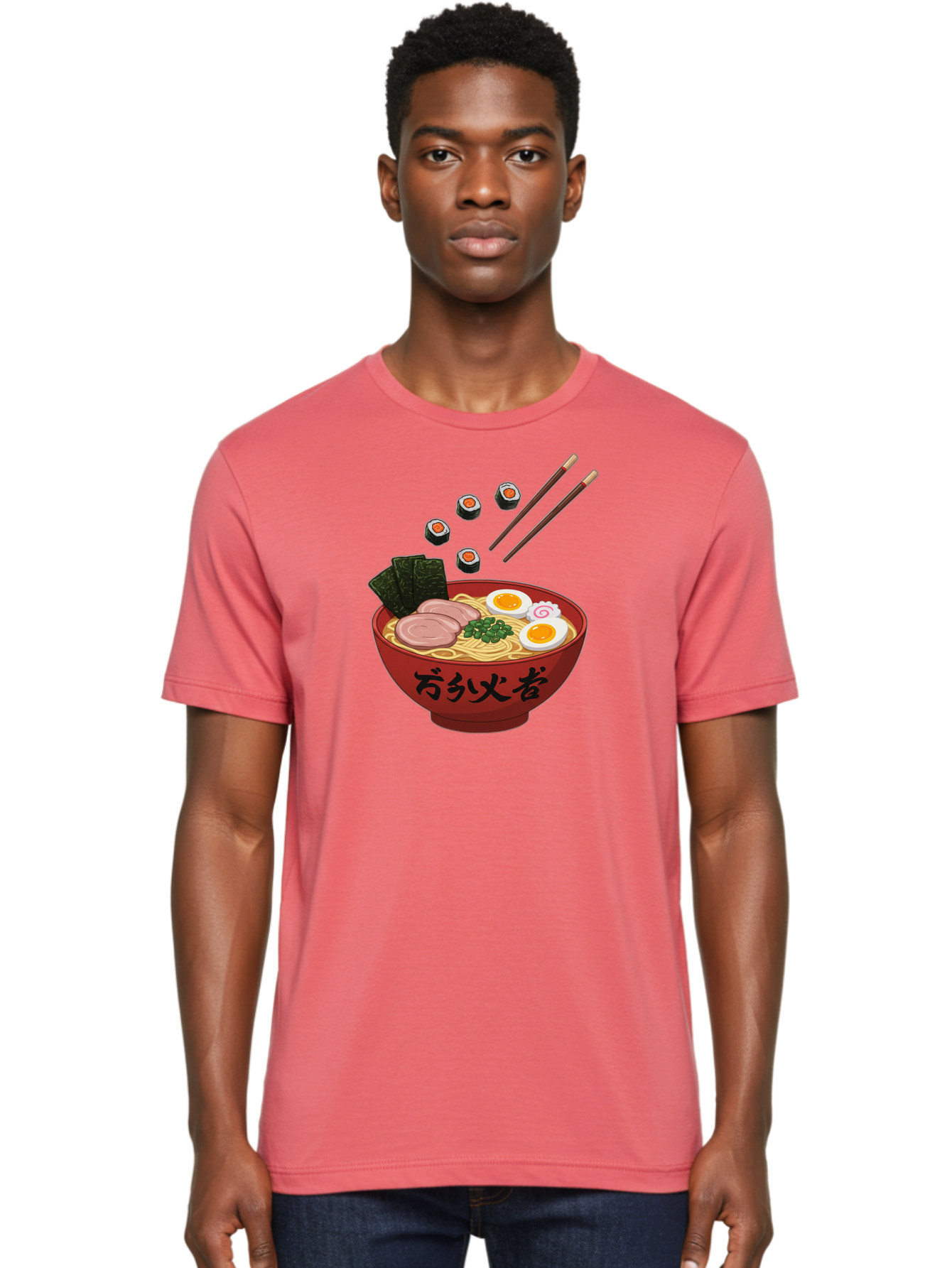 Ramen-11 Men'S Graphic Tee, 100% Cotton, Comfortable Casual Summer Wear, Machine Washable, Ramen Noodles, Japanese Cuisine, Savory Soup, Boiled Egg, Sliced Meat, Seaweed, Sushi Rolls, Chopsticks, Naruto, Asian Food, Noodle Bowl Bab277 16