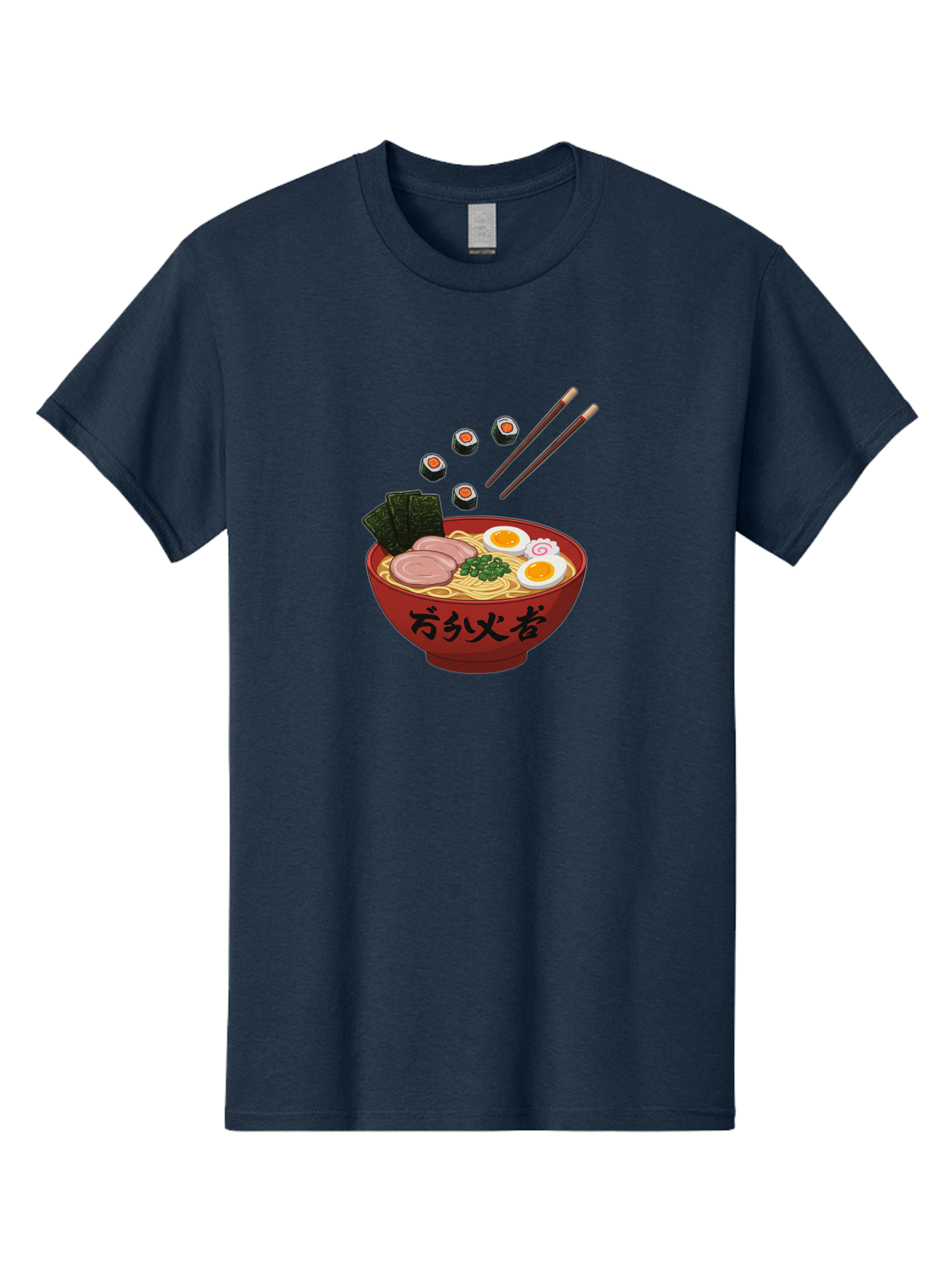 Ramen-11 Men'S Graphic Tee, 100% Cotton, Comfortable Casual Summer Wear, Machine Washable, Ramen Noodles, Japanese Cuisine, Savory Soup, Boiled Egg, Sliced Meat, Seaweed, Sushi Rolls, Chopsticks, Naruto, Asian Food, Noodle Bowl Bab277 27