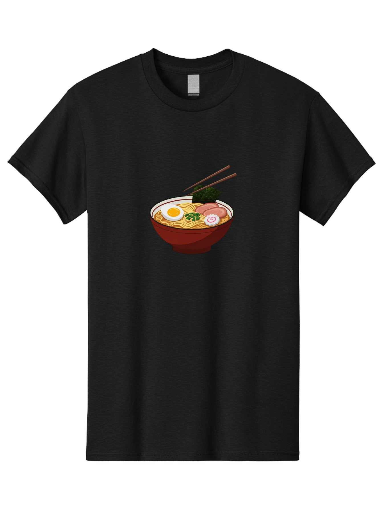 Ramen-12 Men'S Graphic Tee, 100% Cotton, Comfortable Casual Summer Wear, Machine Washable, Ramen Noodles, Boiled Egg, Sliced Pork, Seaweed, Green Onions, Narutomaki, Chopsticks, Japanese Cuisine, Noodle Soup, Comfort Food Bab278