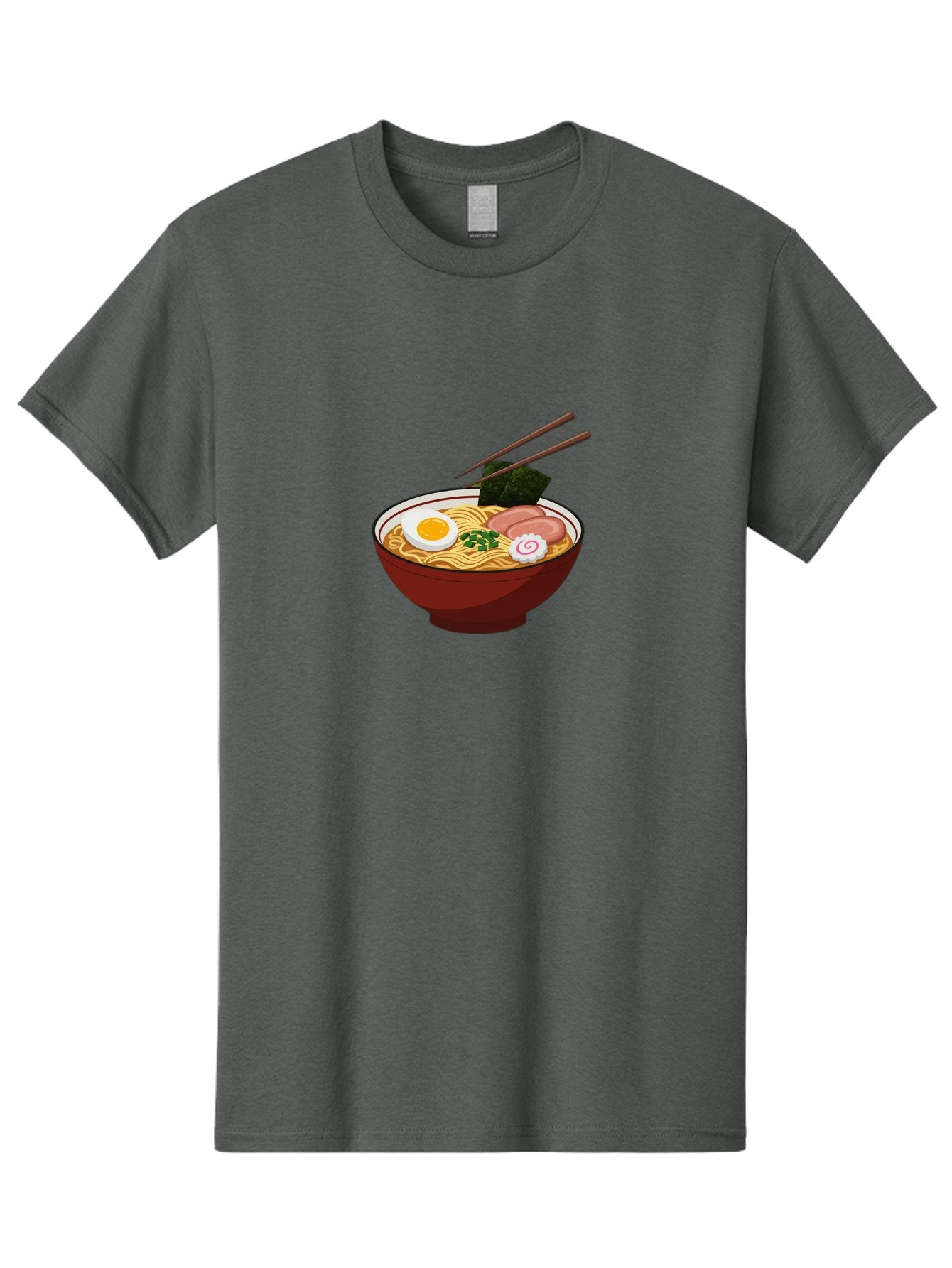 Ramen-12 Men'S Graphic Tee, 100% Cotton, Comfortable Casual Summer Wear, Machine Washable, Ramen Noodles, Boiled Egg, Sliced Pork, Seaweed, Green Onions, Narutomaki, Chopsticks, Japanese Cuisine, Noodle Soup, Comfort Food Bab278 15