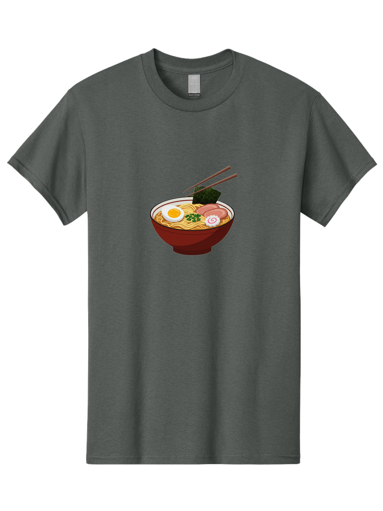 Ramen-12 Men'S Graphic Tee, 100% Cotton, Comfortable Casual Summer Wear, Machine Washable, Ramen Noodles, Boiled Egg, Sliced Pork, Seaweed, Green Onions, Narutomaki, Chopsticks, Japanese Cuisine, Noodle Soup, Comfort Food Bab278