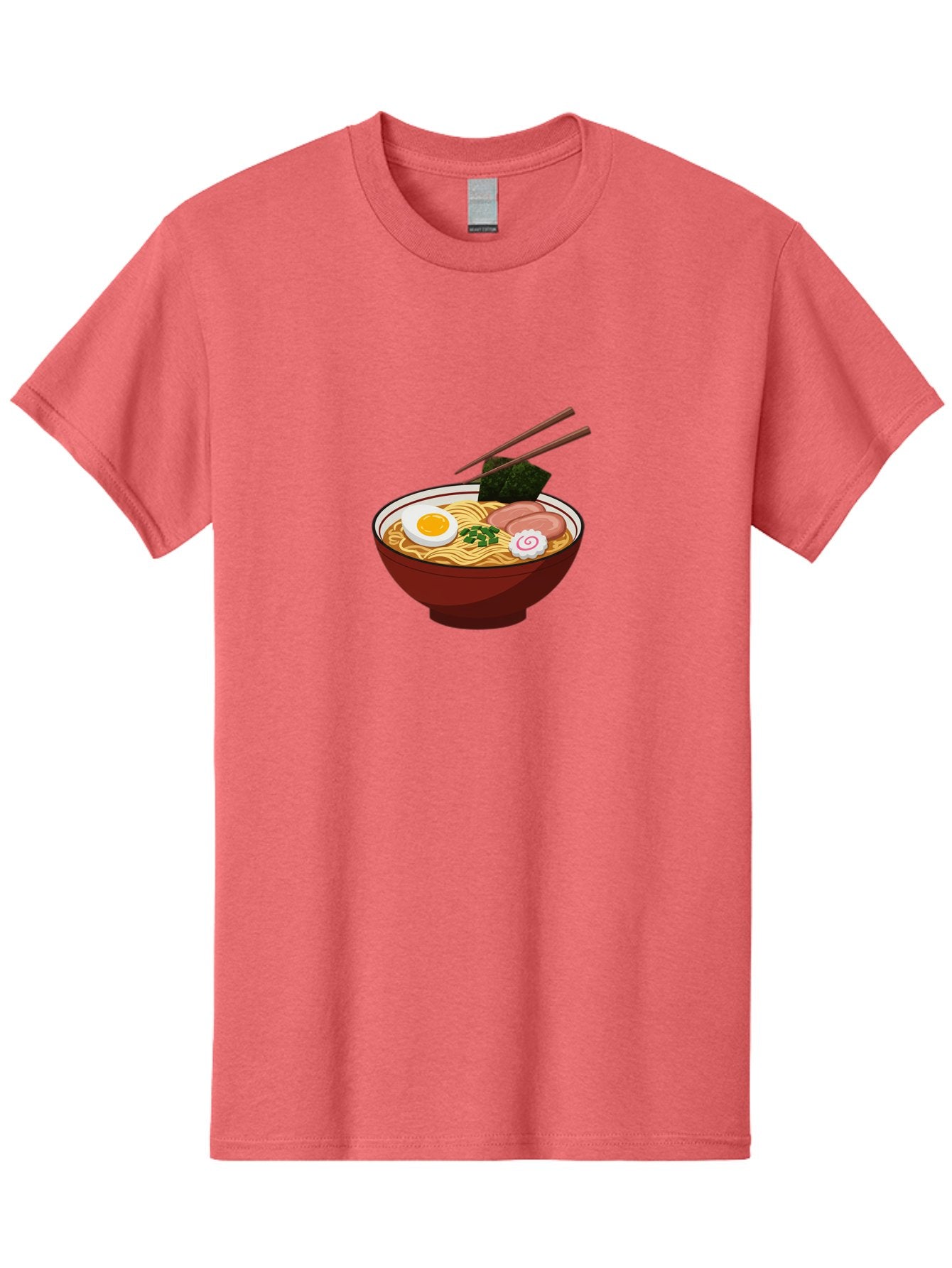 Ramen-12 Men'S Graphic Tee, 100% Cotton, Comfortable Casual Summer Wear, Machine Washable, Ramen Noodles, Boiled Egg, Sliced Pork, Seaweed, Green Onions, Narutomaki, Chopsticks, Japanese Cuisine, Noodle Soup, Comfort Food Bab278 14