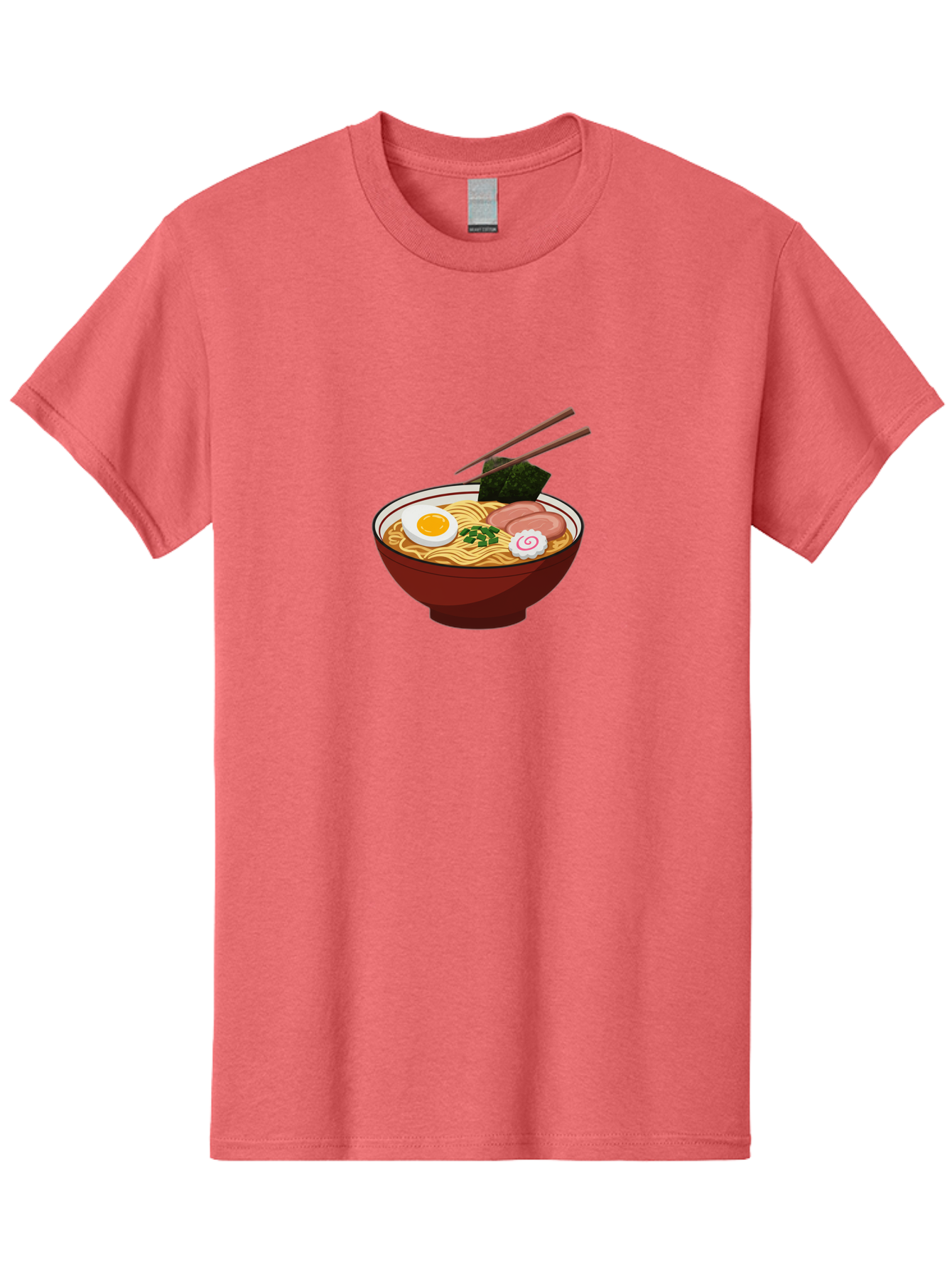 Ramen-12 Men'S Graphic Tee, 100% Cotton, Comfortable Casual Summer Wear, Machine Washable, Ramen Noodles, Boiled Egg, Sliced Pork, Seaweed, Green Onions, Narutomaki, Chopsticks, Japanese Cuisine, Noodle Soup, Comfort Food Bab278 3