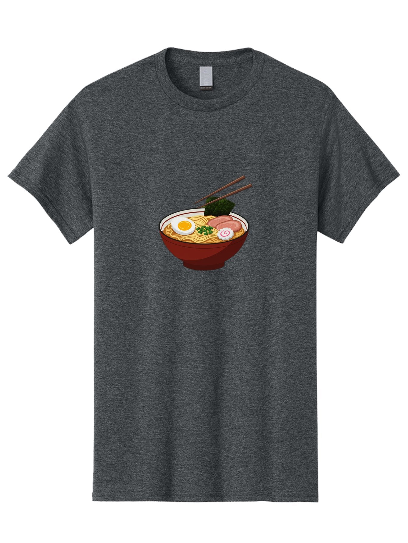 Ramen-12 Men'S Graphic Tee, 100% Cotton, Comfortable Casual Summer Wear, Machine Washable, Ramen Noodles, Boiled Egg, Sliced Pork, Seaweed, Green Onions, Narutomaki, Chopsticks, Japanese Cuisine, Noodle Soup, Comfort Food Bab278 6