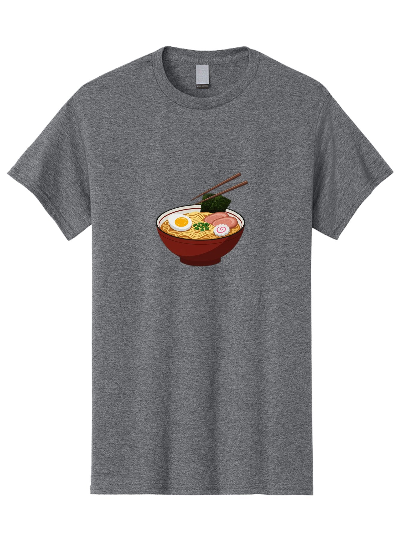Ramen-12 Men'S Graphic Tee, 100% Cotton, Comfortable Casual Summer Wear, Machine Washable, Ramen Noodles, Boiled Egg, Sliced Pork, Seaweed, Green Onions, Narutomaki, Chopsticks, Japanese Cuisine, Noodle Soup, Comfort Food Bab278 9