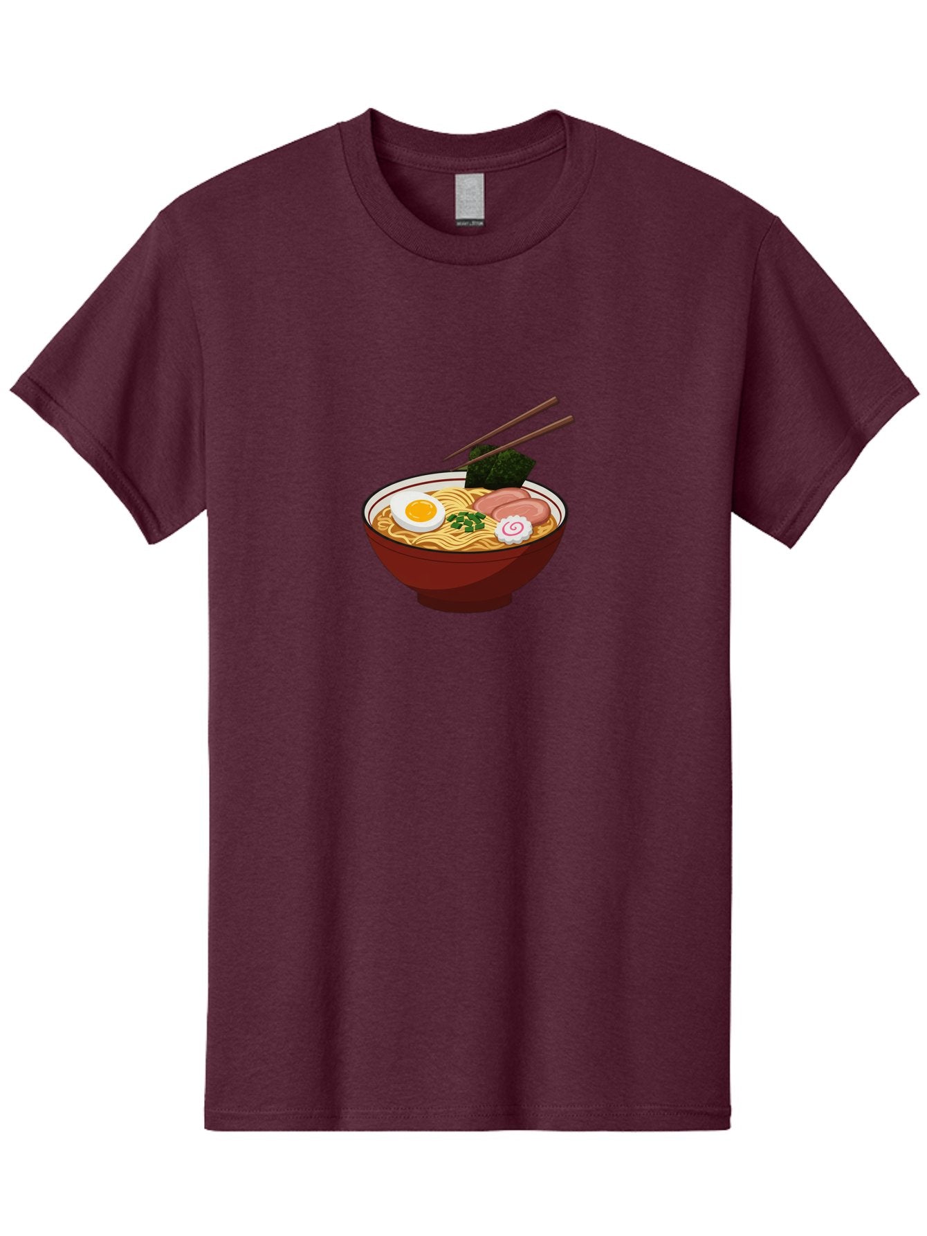 Ramen-12 Men'S Graphic Tee, 100% Cotton, Comfortable Casual Summer Wear, Machine Washable, Ramen Noodles, Boiled Egg, Sliced Pork, Seaweed, Green Onions, Narutomaki, Chopsticks, Japanese Cuisine, Noodle Soup, Comfort Food Bab278 7