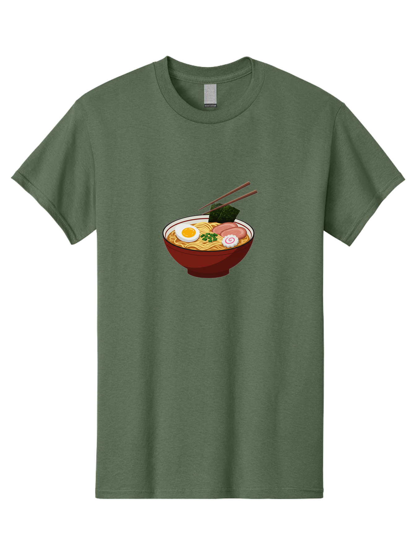 Ramen-12 Men'S Graphic Tee, 100% Cotton, Comfortable Casual Summer Wear, Machine Washable, Ramen Noodles, Boiled Egg, Sliced Pork, Seaweed, Green Onions, Narutomaki, Chopsticks, Japanese Cuisine, Noodle Soup, Comfort Food Bab278 11