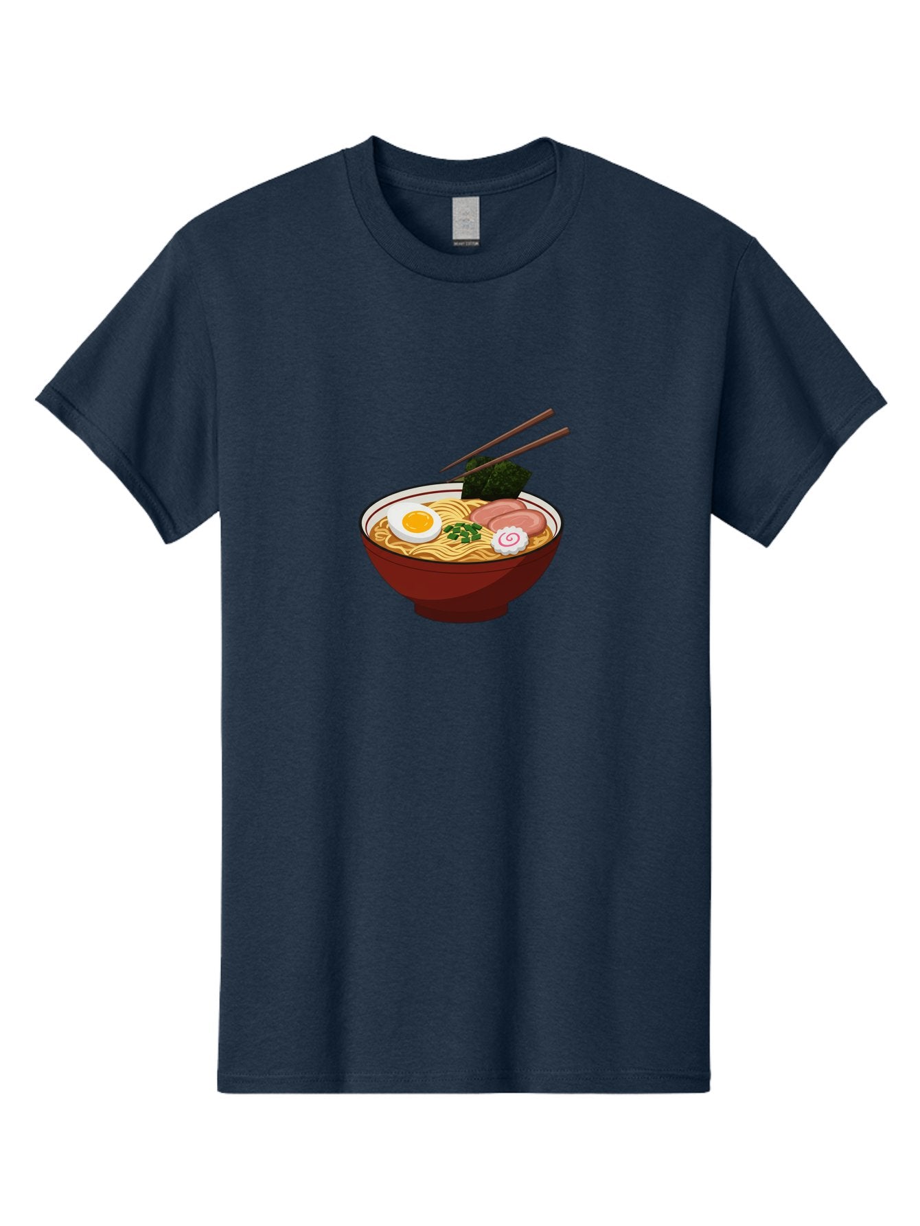 Ramen-12 Men'S Graphic Tee, 100% Cotton, Comfortable Casual Summer Wear, Machine Washable, Ramen Noodles, Boiled Egg, Sliced Pork, Seaweed, Green Onions, Narutomaki, Chopsticks, Japanese Cuisine, Noodle Soup, Comfort Food Bab278 13