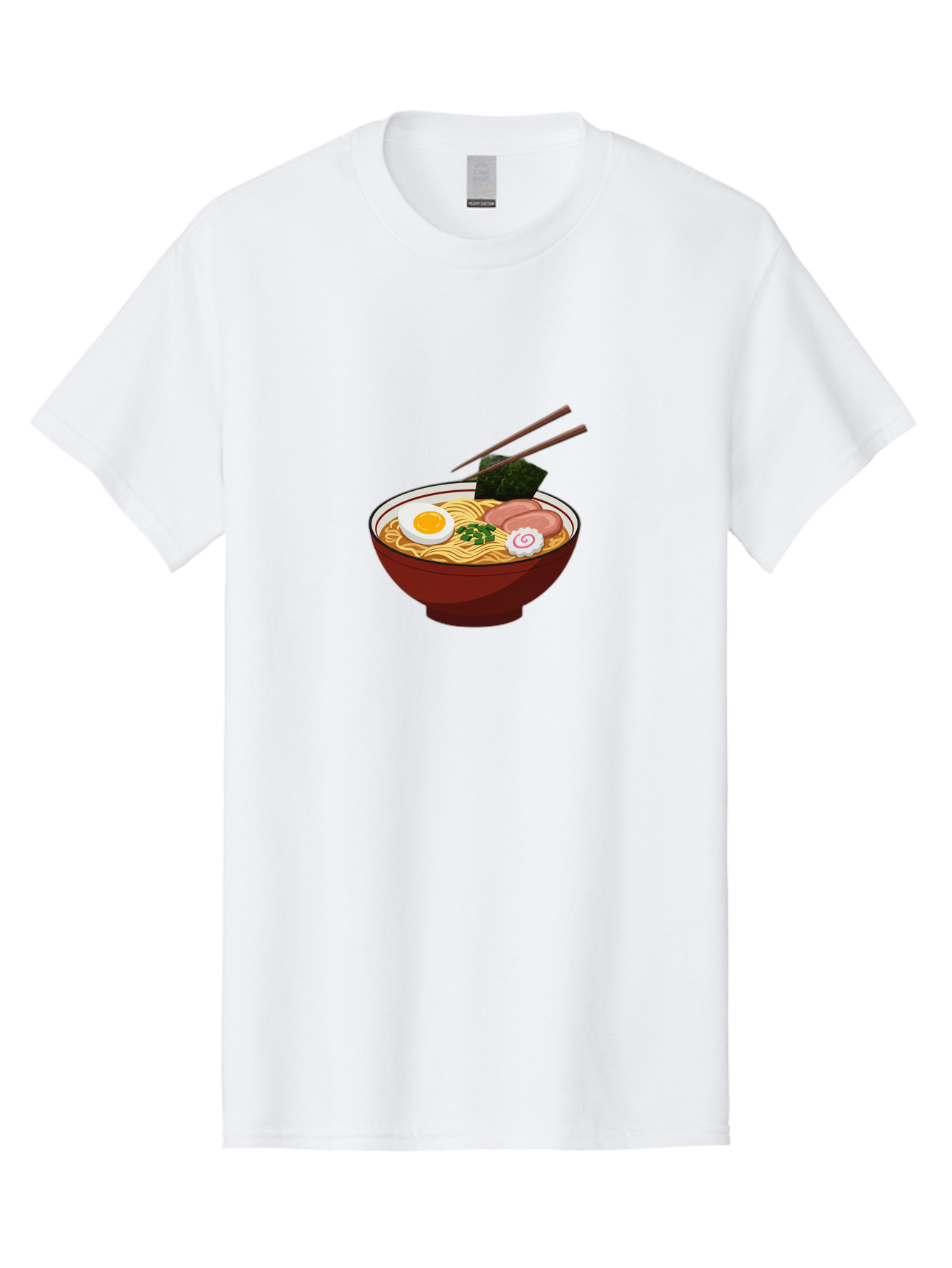 Ramen-12 Men'S Graphic Tee, 100% Cotton, Comfortable Casual Summer Wear, Machine Washable, Ramen Noodles, Boiled Egg, Sliced Pork, Seaweed, Green Onions, Narutomaki, Chopsticks, Japanese Cuisine, Noodle Soup, Comfort Food Bab278 23