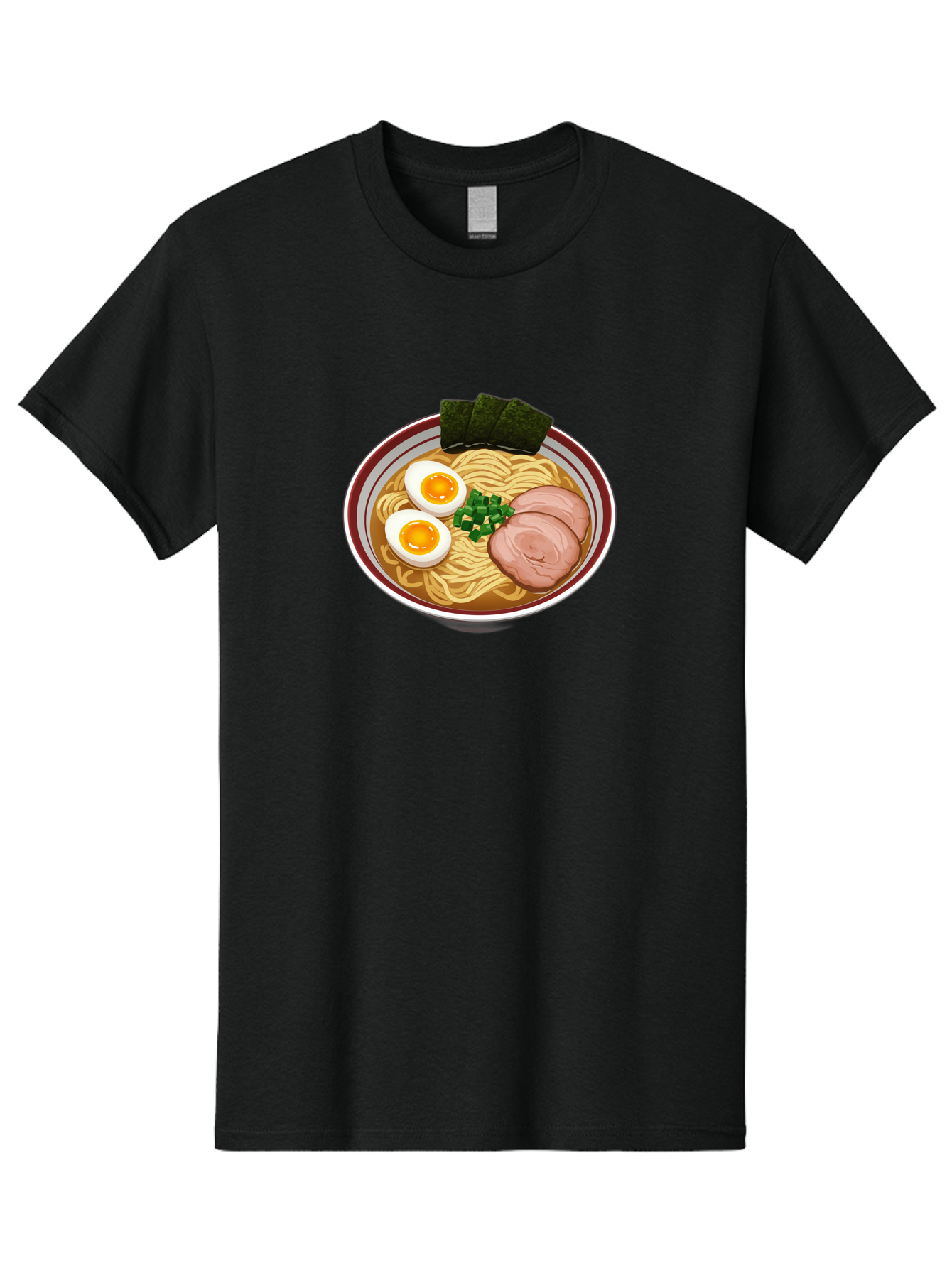 Ramen-13 Men'S Graphic Tee, 100% Cotton, Comfortable Casual Summer Wear, Machine Washable, Bowl Of Ramen, Steaming Hot Noodles, Sliced Pork, Soft-Boiled Egg, Seaweed, Green Onions, Savory Broth, Japanese Cuisine, Comforting Dish, Noodle Soup Bab279 25