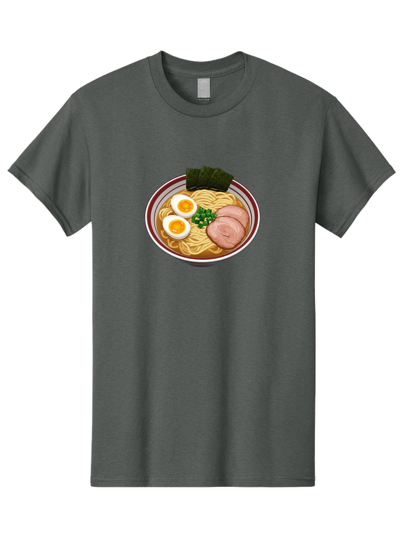 Ramen-13 Men'S Graphic Tee, 100% Cotton, Comfortable Casual Summer Wear, Machine Washable, Bowl Of Ramen, Steaming Hot Noodles, Sliced Pork, Soft-Boiled Egg, Seaweed, Green Onions, Savory Broth, Japanese Cuisine, Comforting Dish, Noodle Soup Bab279 15