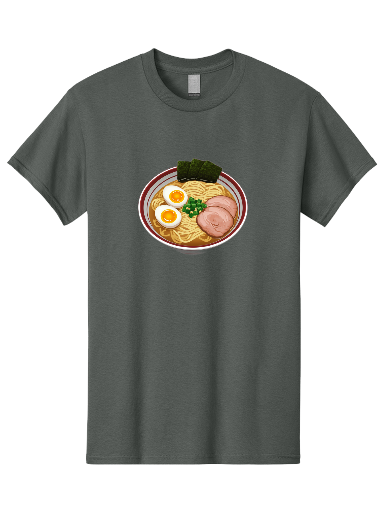 Ramen-13 Men'S Graphic Tee, 100% Cotton, Comfortable Casual Summer Wear, Machine Washable, Bowl Of Ramen, Steaming Hot Noodles, Sliced Pork, Soft-Boiled Egg, Seaweed, Green Onions, Savory Broth, Japanese Cuisine, Comforting Dish, Noodle Soup Bab279