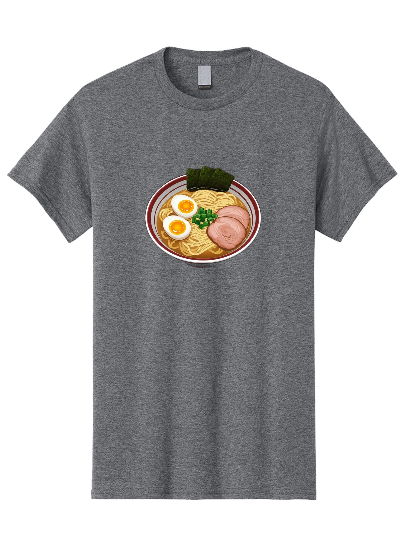 Ramen-13 Men'S Graphic Tee, 100% Cotton, Comfortable Casual Summer Wear, Machine Washable, Bowl Of Ramen, Steaming Hot Noodles, Sliced Pork, Soft-Boiled Egg, Seaweed, Green Onions, Savory Broth, Japanese Cuisine, Comforting Dish, Noodle Soup Bab279 10