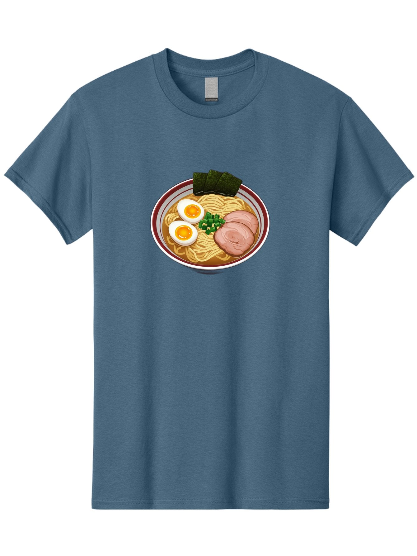 Ramen-13 Men'S Graphic Tee, 100% Cotton, Comfortable Casual Summer Wear, Machine Washable, Bowl Of Ramen, Steaming Hot Noodles, Sliced Pork, Soft-Boiled Egg, Seaweed, Green Onions, Savory Broth, Japanese Cuisine, Comforting Dish, Noodle Soup Bab279 5
