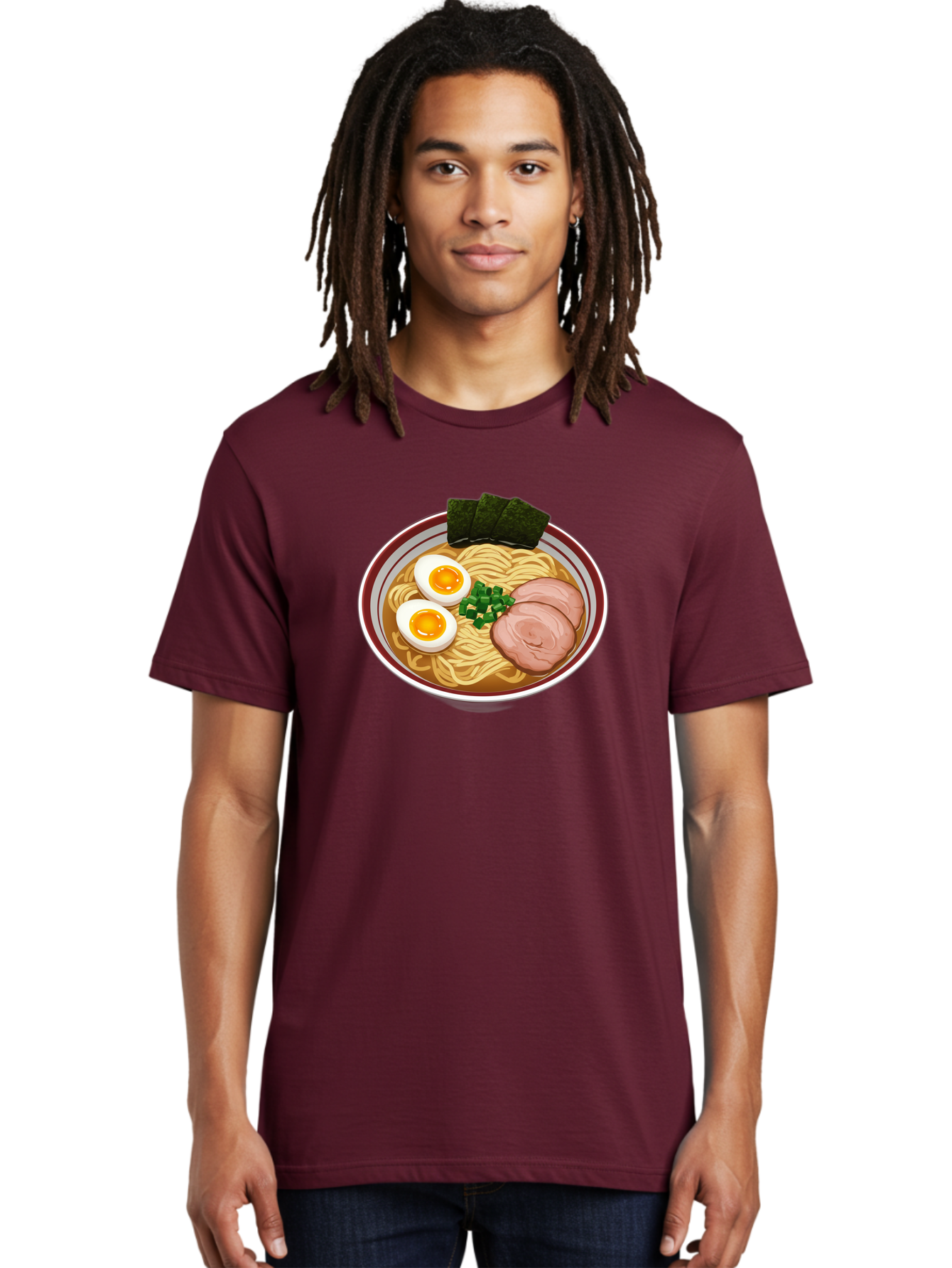 Ramen-13 Men'S Graphic Tee, 100% Cotton, Comfortable Casual Summer Wear, Machine Washable, Bowl Of Ramen, Steaming Hot Noodles, Sliced Pork, Soft-Boiled Egg, Seaweed, Green Onions, Savory Broth, Japanese Cuisine, Comforting Dish, Noodle Soup Bab279 22