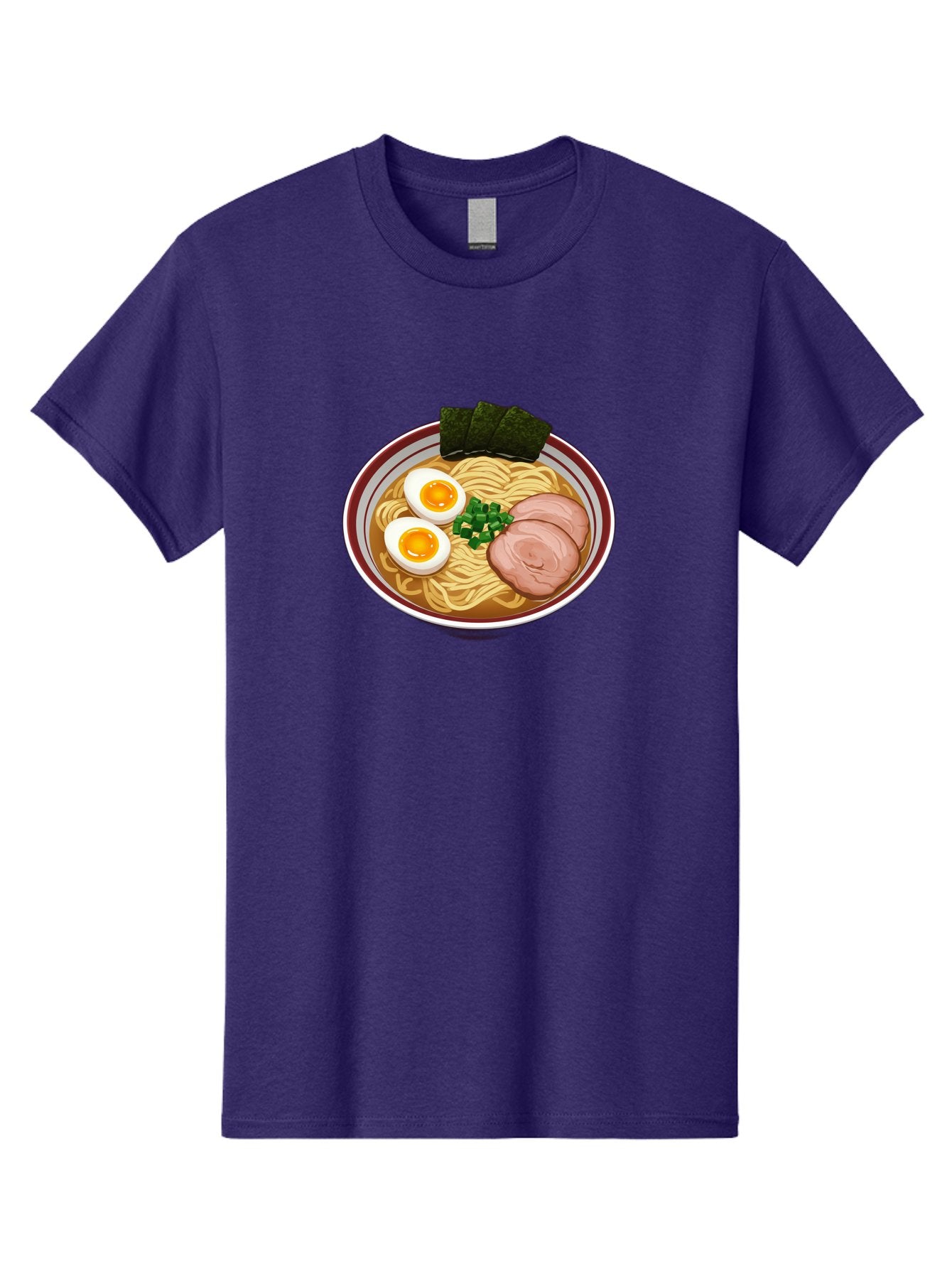 Ramen-13 Men'S Graphic Tee, 100% Cotton, Comfortable Casual Summer Wear, Machine Washable, Bowl Of Ramen, Steaming Hot Noodles, Sliced Pork, Soft-Boiled Egg, Seaweed, Green Onions, Savory Broth, Japanese Cuisine, Comforting Dish, Noodle Soup Bab279 13