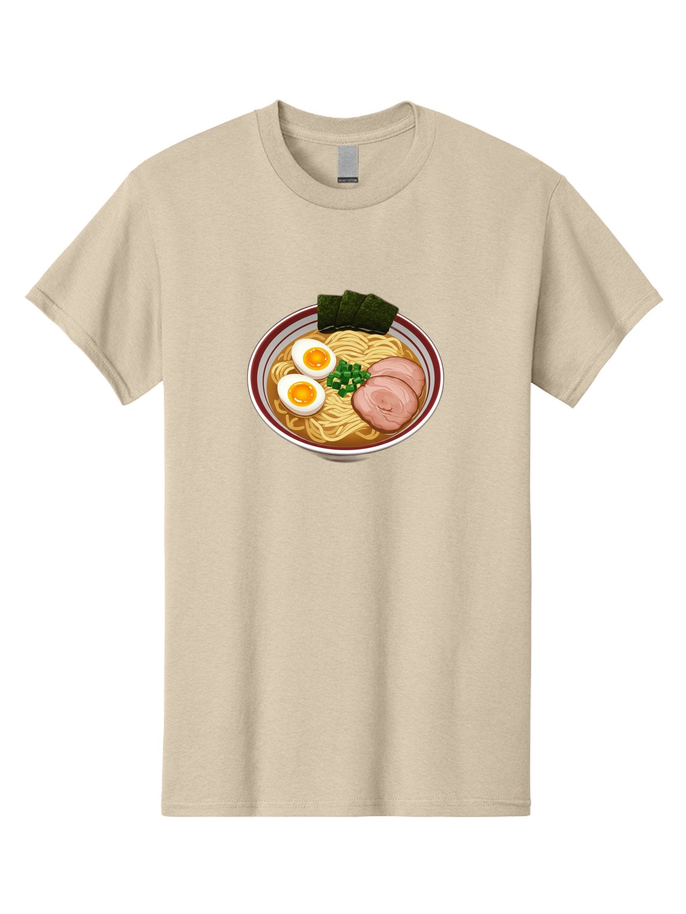Ramen-13 Men'S Graphic Tee, 100% Cotton, Comfortable Casual Summer Wear, Machine Washable, Bowl Of Ramen, Steaming Hot Noodles, Sliced Pork, Soft-Boiled Egg, Seaweed, Green Onions, Savory Broth, Japanese Cuisine, Comforting Dish, Noodle Soup Bab279 9