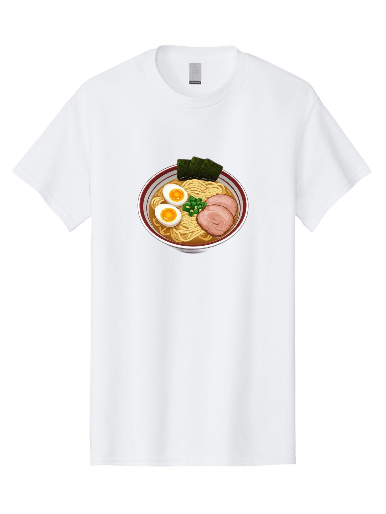 Ramen-13 Men'S Graphic Tee, 100% Cotton, Comfortable Casual Summer Wear, Machine Washable, Bowl Of Ramen, Steaming Hot Noodles, Sliced Pork, Soft-Boiled Egg, Seaweed, Green Onions, Savory Broth, Japanese Cuisine, Comforting Dish, Noodle Soup Bab279 14