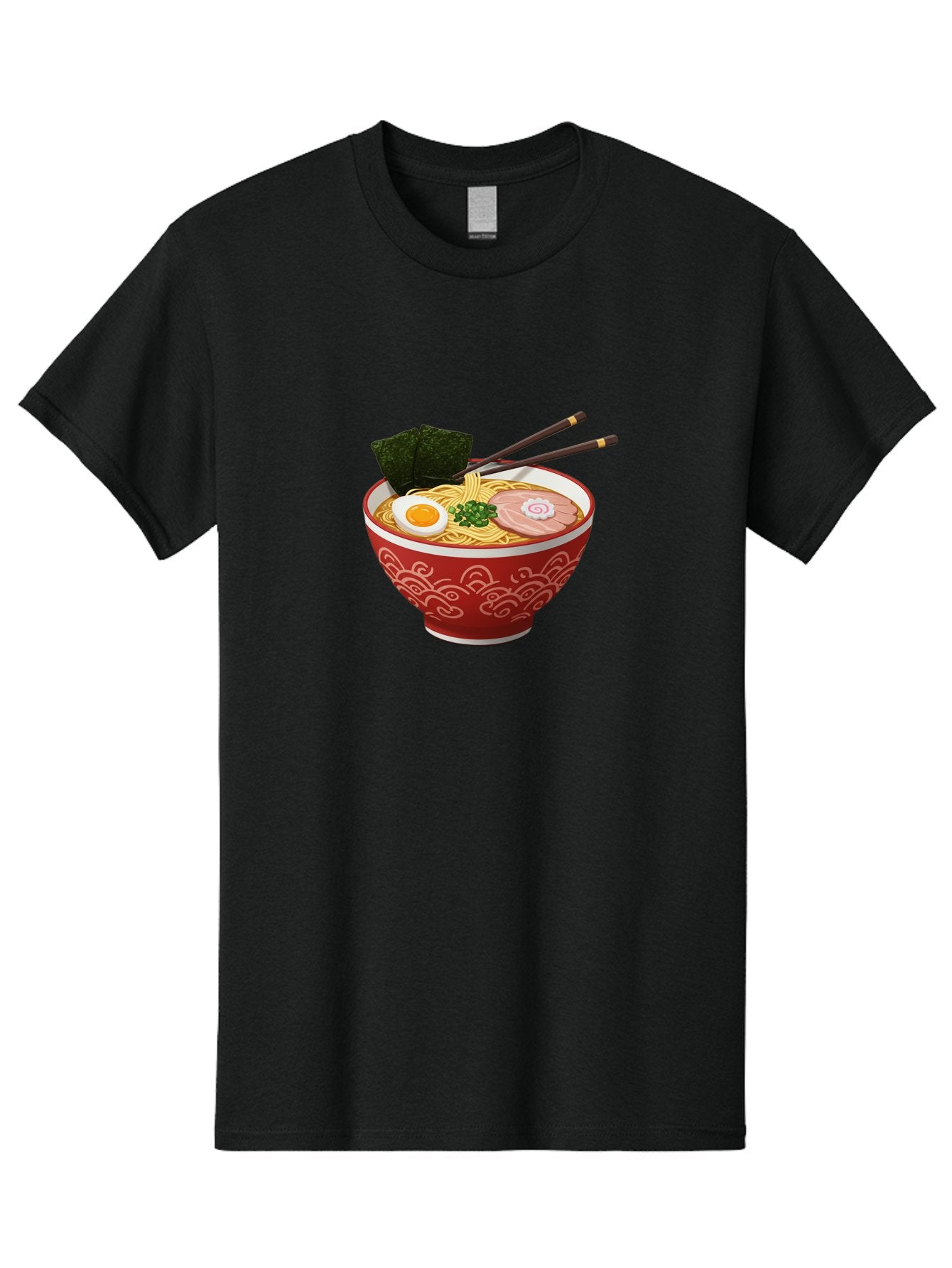 Ramen-14 Men'S Graphic Tee, 100% Cotton, Comfortable Casual Summer Wear, Machine Washable, Ramen Noodles, Japanese Cuisine, Noodle Soup, Boiled Egg, Sliced Pork, Seaweed, Green Onions, Chopsticks, Savory Broth, Asian Food Bab280 11
