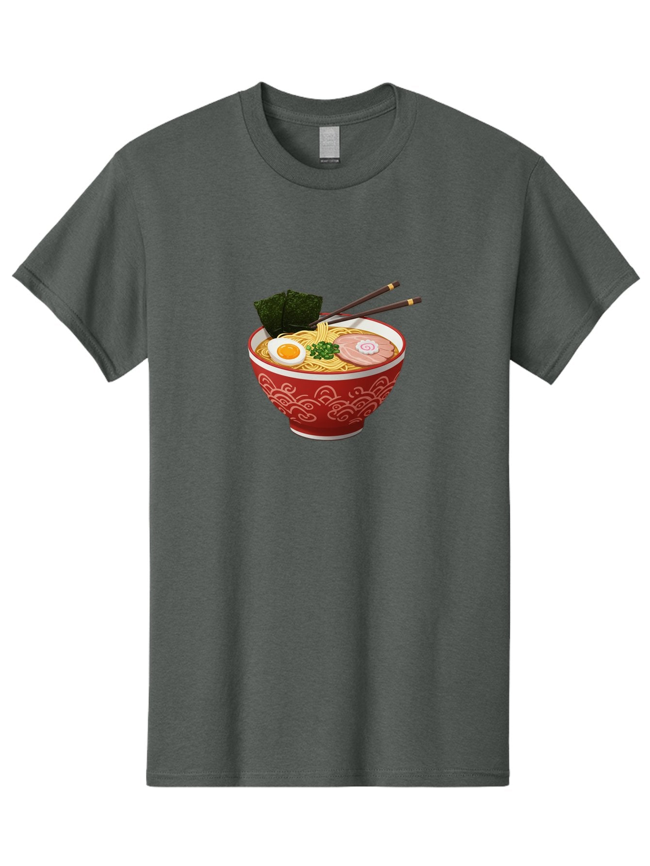 Ramen-14 Men'S Graphic Tee, 100% Cotton, Comfortable Casual Summer Wear, Machine Washable, Ramen Noodles, Japanese Cuisine, Noodle Soup, Boiled Egg, Sliced Pork, Seaweed, Green Onions, Chopsticks, Savory Broth, Asian Food Bab280 13