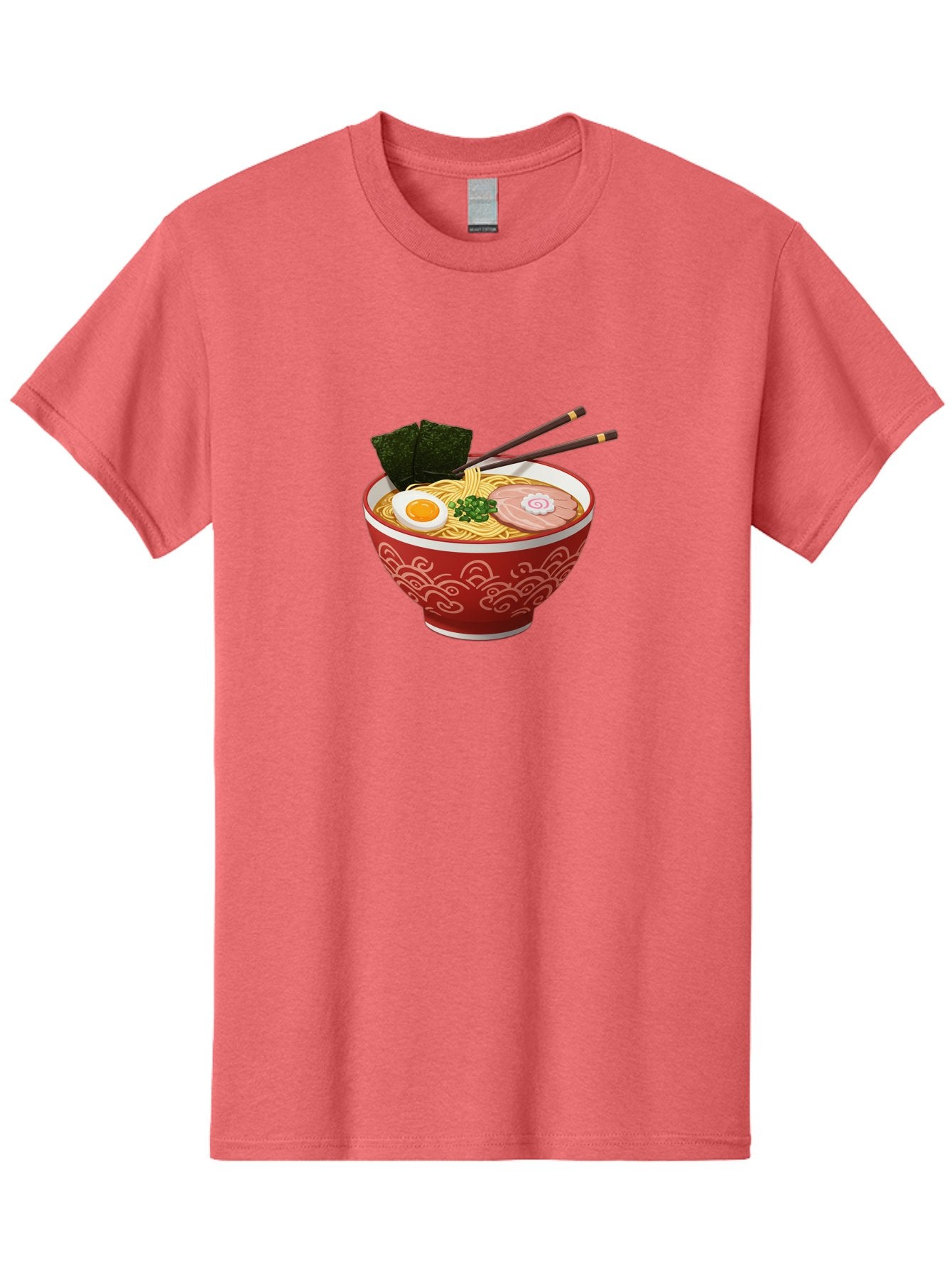 Ramen-14 Men'S Graphic Tee, 100% Cotton, Comfortable Casual Summer Wear, Machine Washable, Ramen Noodles, Japanese Cuisine, Noodle Soup, Boiled Egg, Sliced Pork, Seaweed, Green Onions, Chopsticks, Savory Broth, Asian Food Bab280 12