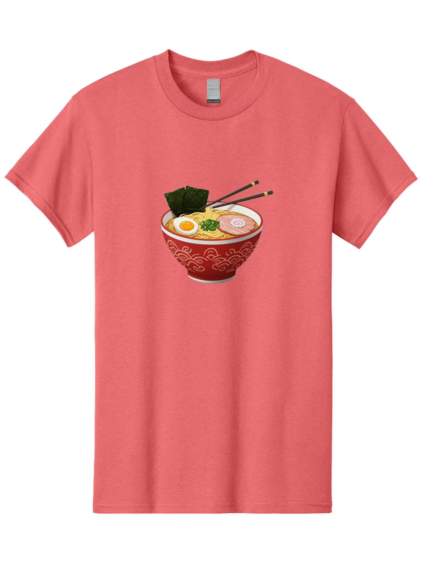 Ramen-14 Men'S Graphic Tee, 100% Cotton, Comfortable Casual Summer Wear, Machine Washable, Ramen Noodles, Japanese Cuisine, Noodle Soup, Boiled Egg, Sliced Pork, Seaweed, Green Onions, Chopsticks, Savory Broth, Asian Food Bab280 5