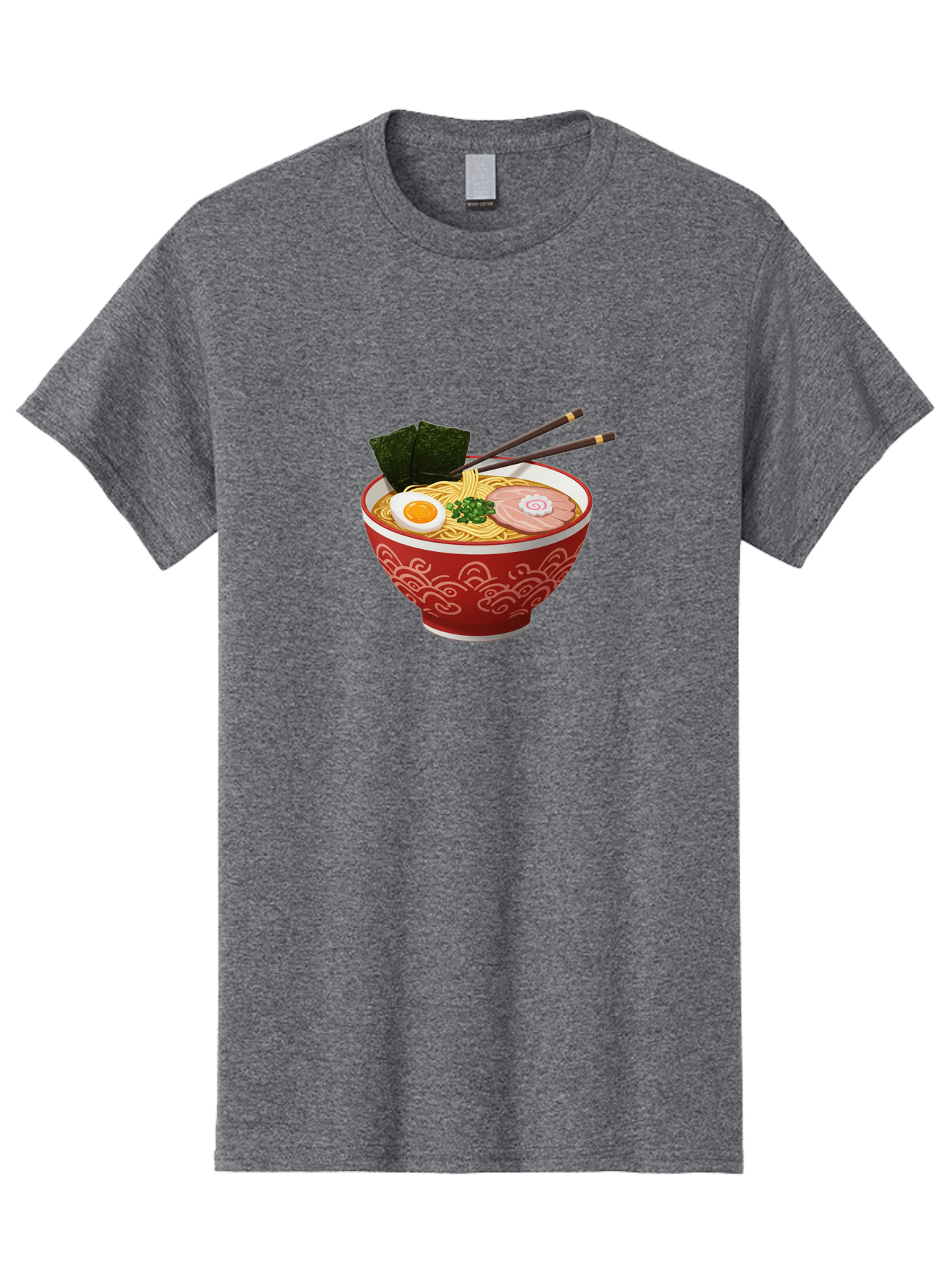 Ramen-14 Men'S Graphic Tee, 100% Cotton, Comfortable Casual Summer Wear, Machine Washable, Ramen Noodles, Japanese Cuisine, Noodle Soup, Boiled Egg, Sliced Pork, Seaweed, Green Onions, Chopsticks, Savory Broth, Asian Food Bab280