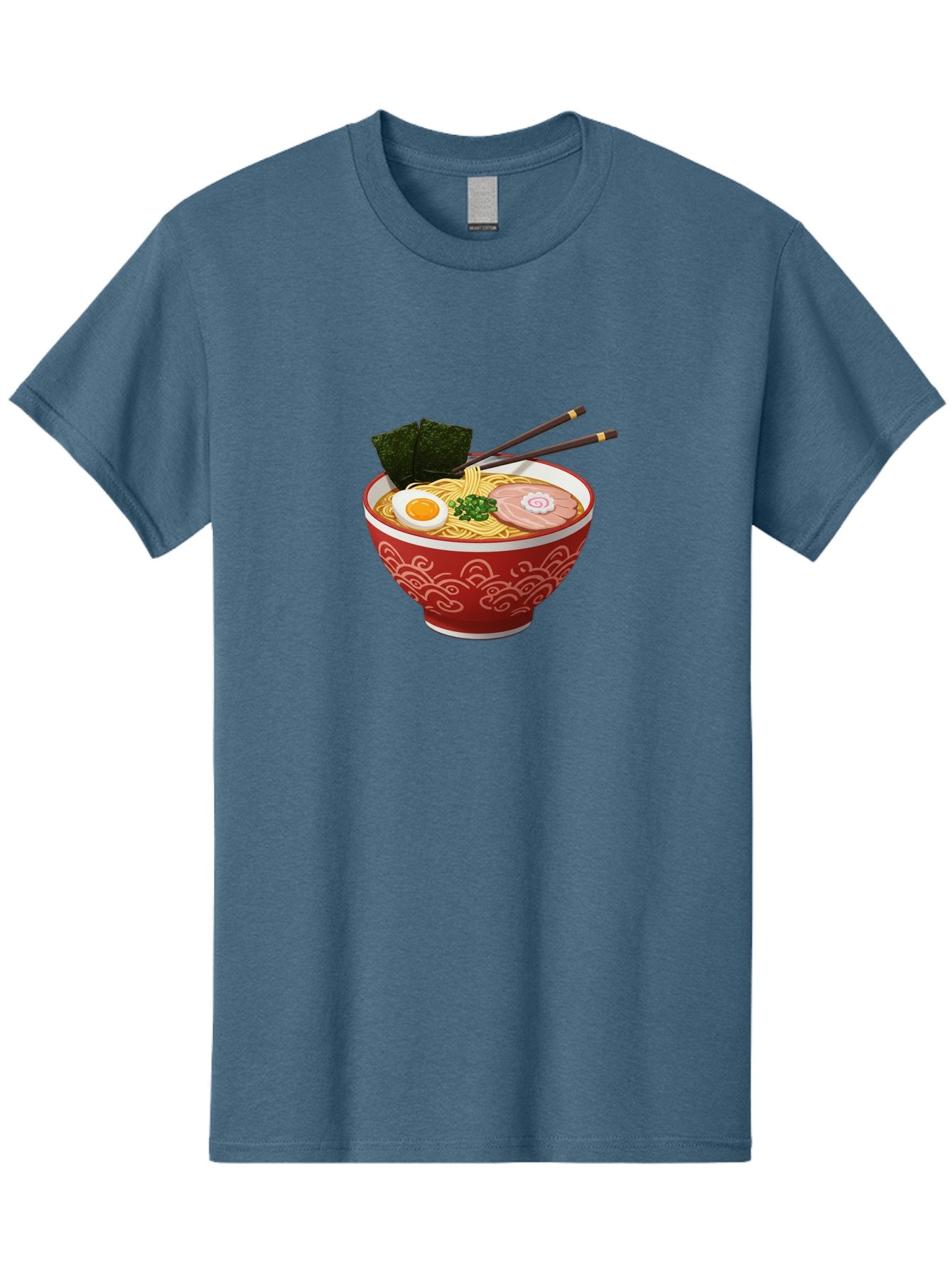 Ramen-14 Men'S Graphic Tee, 100% Cotton, Comfortable Casual Summer Wear, Machine Washable, Ramen Noodles, Japanese Cuisine, Noodle Soup, Boiled Egg, Sliced Pork, Seaweed, Green Onions, Chopsticks, Savory Broth, Asian Food Bab280 5