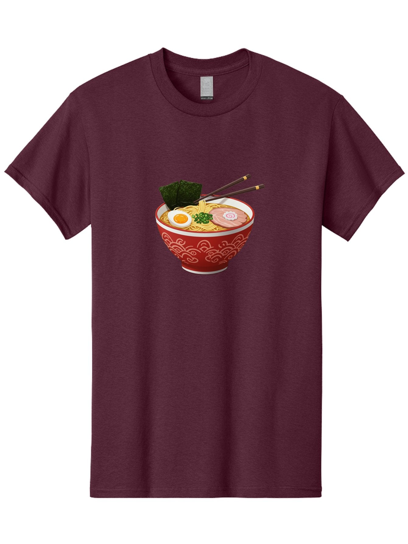 Ramen-14 Men'S Graphic Tee, 100% Cotton, Comfortable Casual Summer Wear, Machine Washable, Ramen Noodles, Japanese Cuisine, Noodle Soup, Boiled Egg, Sliced Pork, Seaweed, Green Onions, Chopsticks, Savory Broth, Asian Food Bab280 6