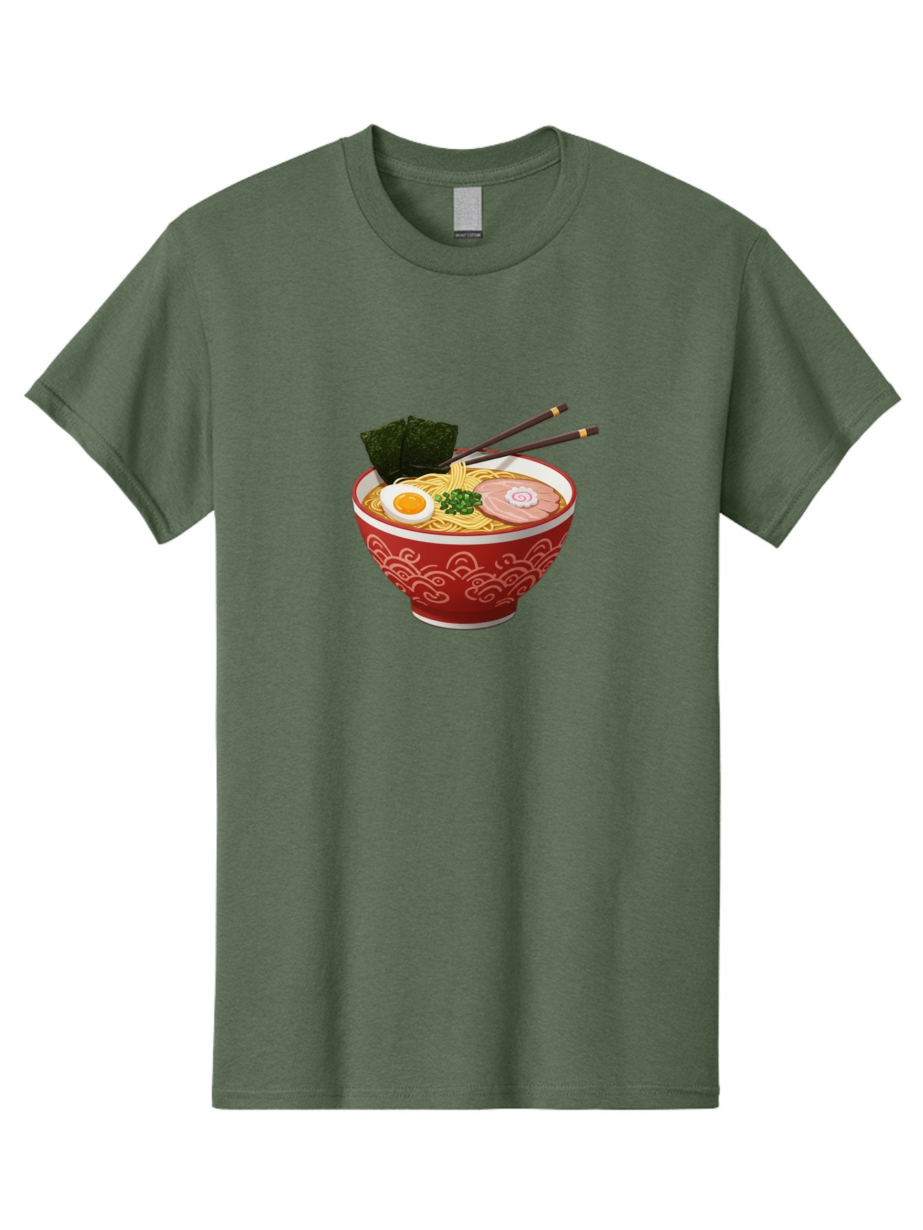 Ramen-14 Men'S Graphic Tee, 100% Cotton, Comfortable Casual Summer Wear, Machine Washable, Ramen Noodles, Japanese Cuisine, Noodle Soup, Boiled Egg, Sliced Pork, Seaweed, Green Onions, Chopsticks, Savory Broth, Asian Food Bab280 8