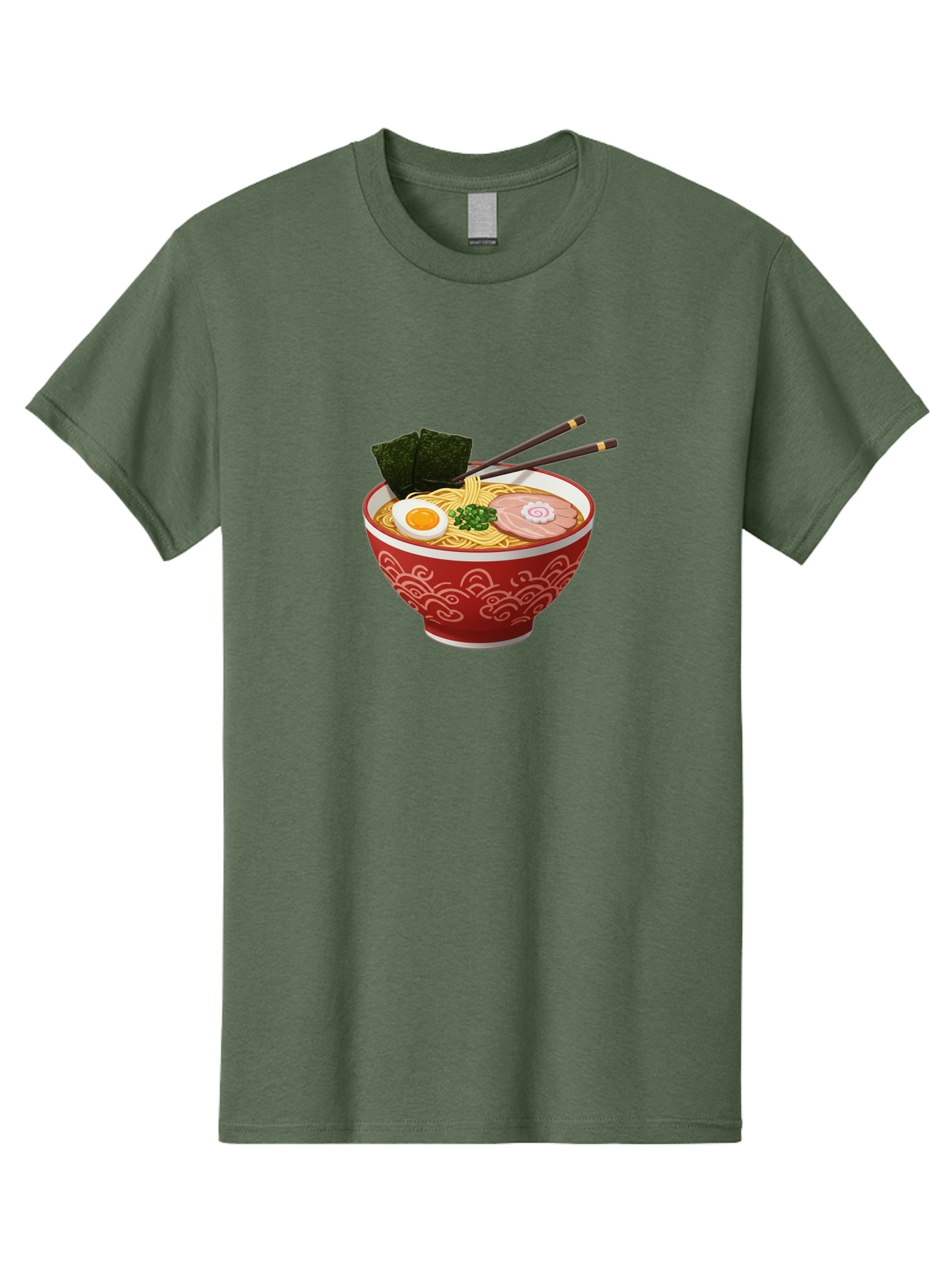 Ramen-14 Men'S Graphic Tee, 100% Cotton, Comfortable Casual Summer Wear, Machine Washable, Ramen Noodles, Japanese Cuisine, Noodle Soup, Boiled Egg, Sliced Pork, Seaweed, Green Onions, Chopsticks, Savory Broth, Asian Food Bab280 11