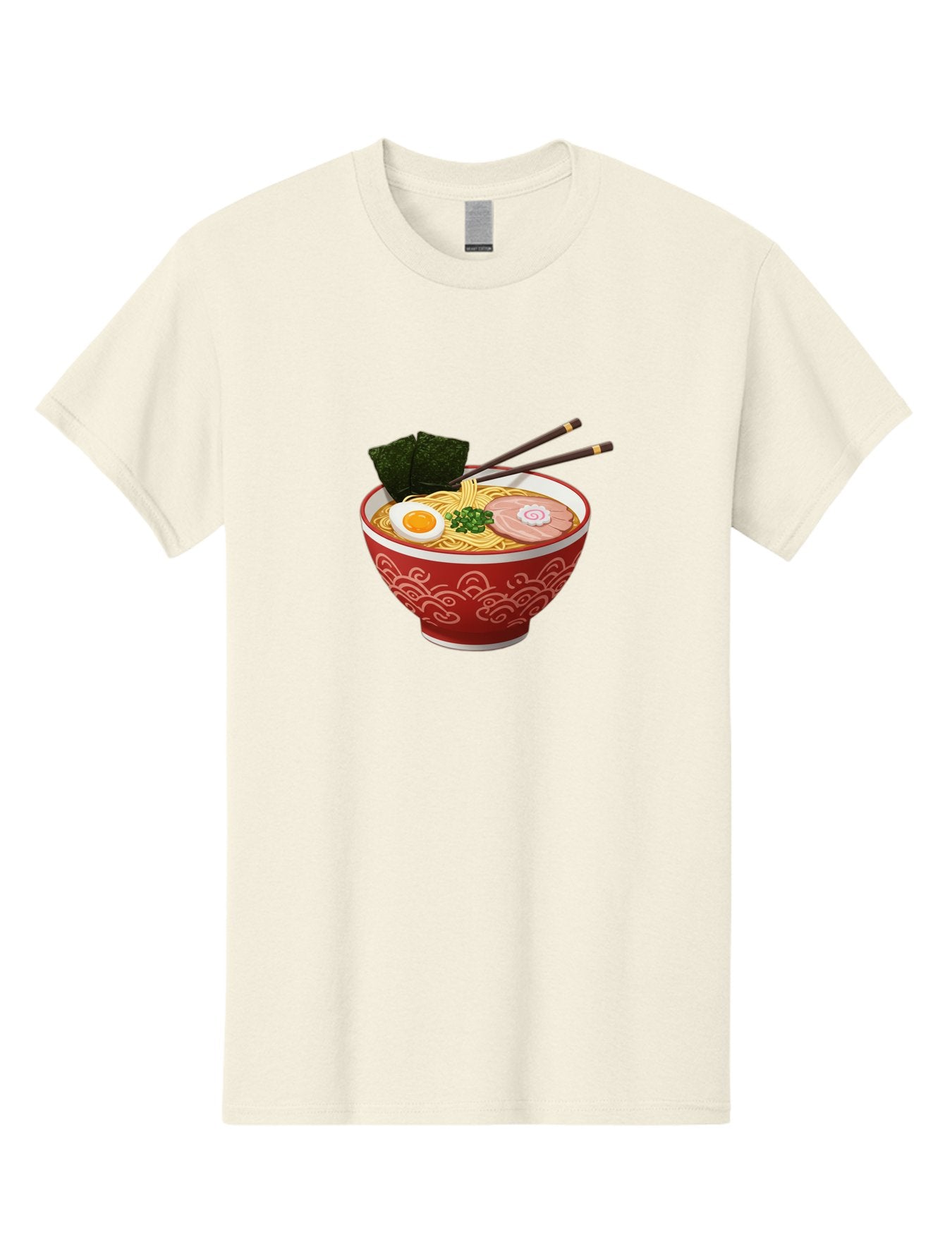Ramen-14 Men'S Graphic Tee, 100% Cotton, Comfortable Casual Summer Wear, Machine Washable, Ramen Noodles, Japanese Cuisine, Noodle Soup, Boiled Egg, Sliced Pork, Seaweed, Green Onions, Chopsticks, Savory Broth, Asian Food Bab280 14