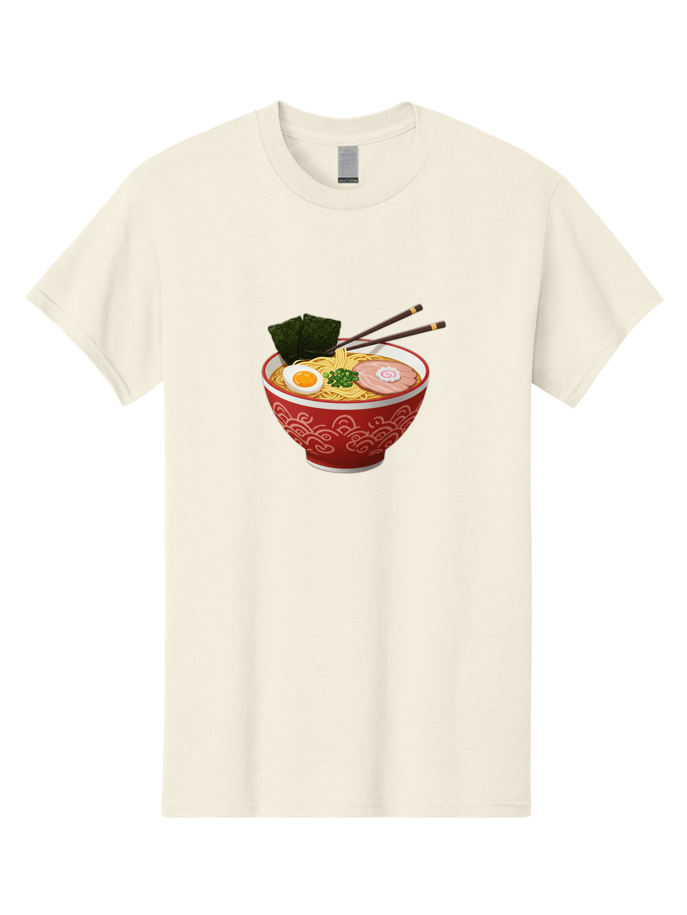 Ramen-14 Men'S Graphic Tee, 100% Cotton, Comfortable Casual Summer Wear, Machine Washable, Ramen Noodles, Japanese Cuisine, Noodle Soup, Boiled Egg, Sliced Pork, Seaweed, Green Onions, Chopsticks, Savory Broth, Asian Food Bab280 3