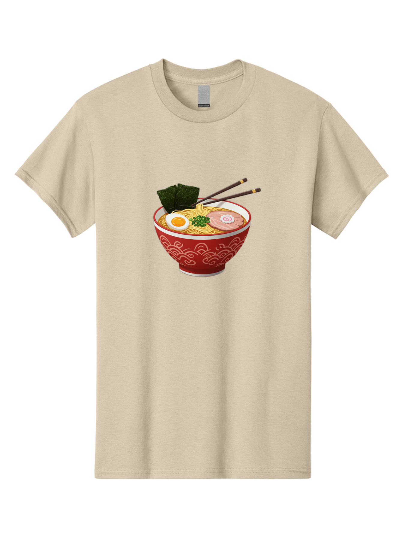 Ramen-14 Men'S Graphic Tee, 100% Cotton, Comfortable Casual Summer Wear, Machine Washable, Ramen Noodles, Japanese Cuisine, Noodle Soup, Boiled Egg, Sliced Pork, Seaweed, Green Onions, Chopsticks, Savory Broth, Asian Food Bab280 23