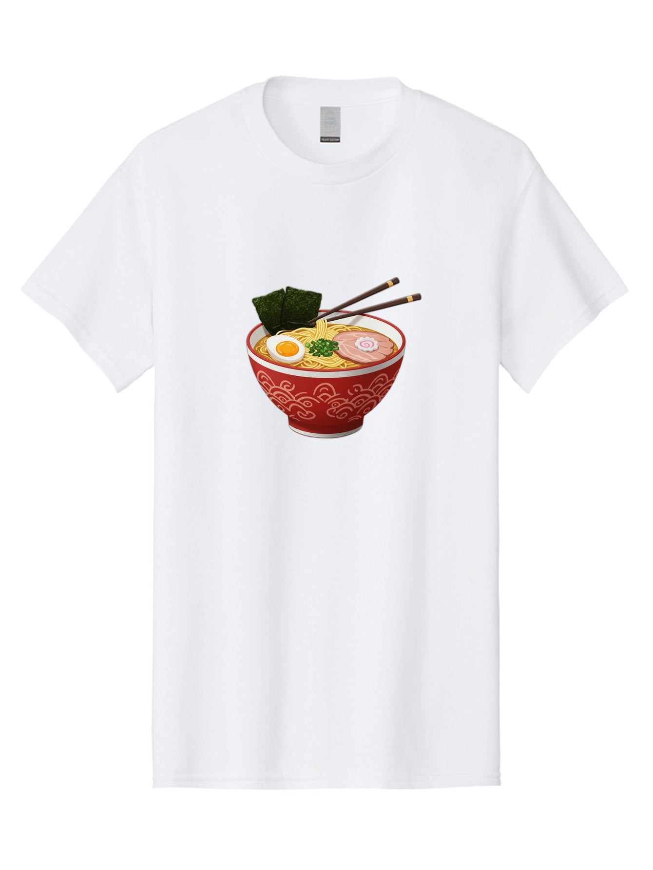 Ramen-14 Men'S Graphic Tee, 100% Cotton, Comfortable Casual Summer Wear, Machine Washable, Ramen Noodles, Japanese Cuisine, Noodle Soup, Boiled Egg, Sliced Pork, Seaweed, Green Onions, Chopsticks, Savory Broth, Asian Food Bab280 7