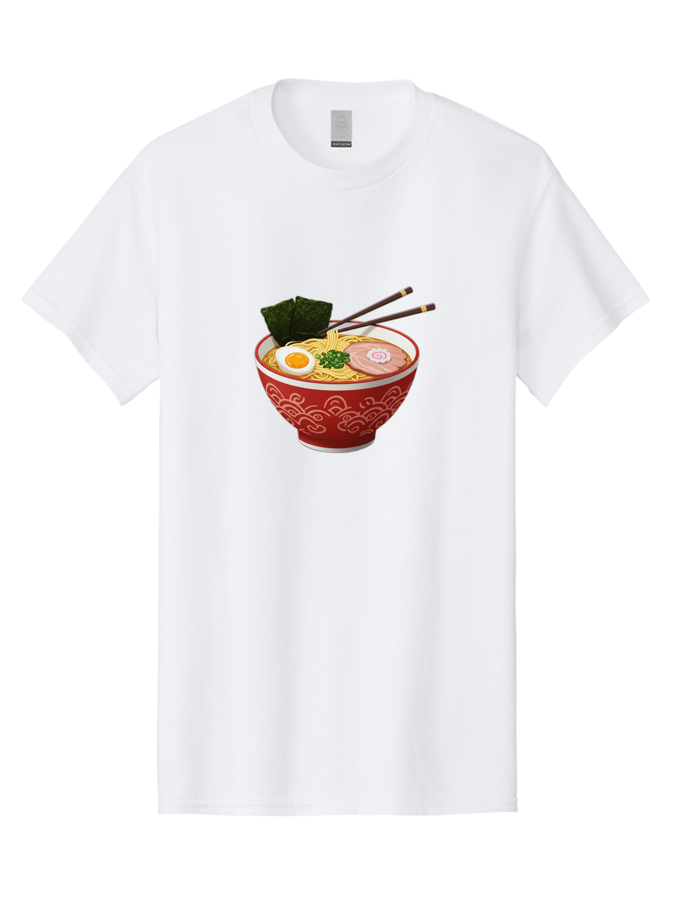 Ramen-14 Men'S Graphic Tee, 100% Cotton, Comfortable Casual Summer Wear, Machine Washable, Ramen Noodles, Japanese Cuisine, Noodle Soup, Boiled Egg, Sliced Pork, Seaweed, Green Onions, Chopsticks, Savory Broth, Asian Food Bab280 25